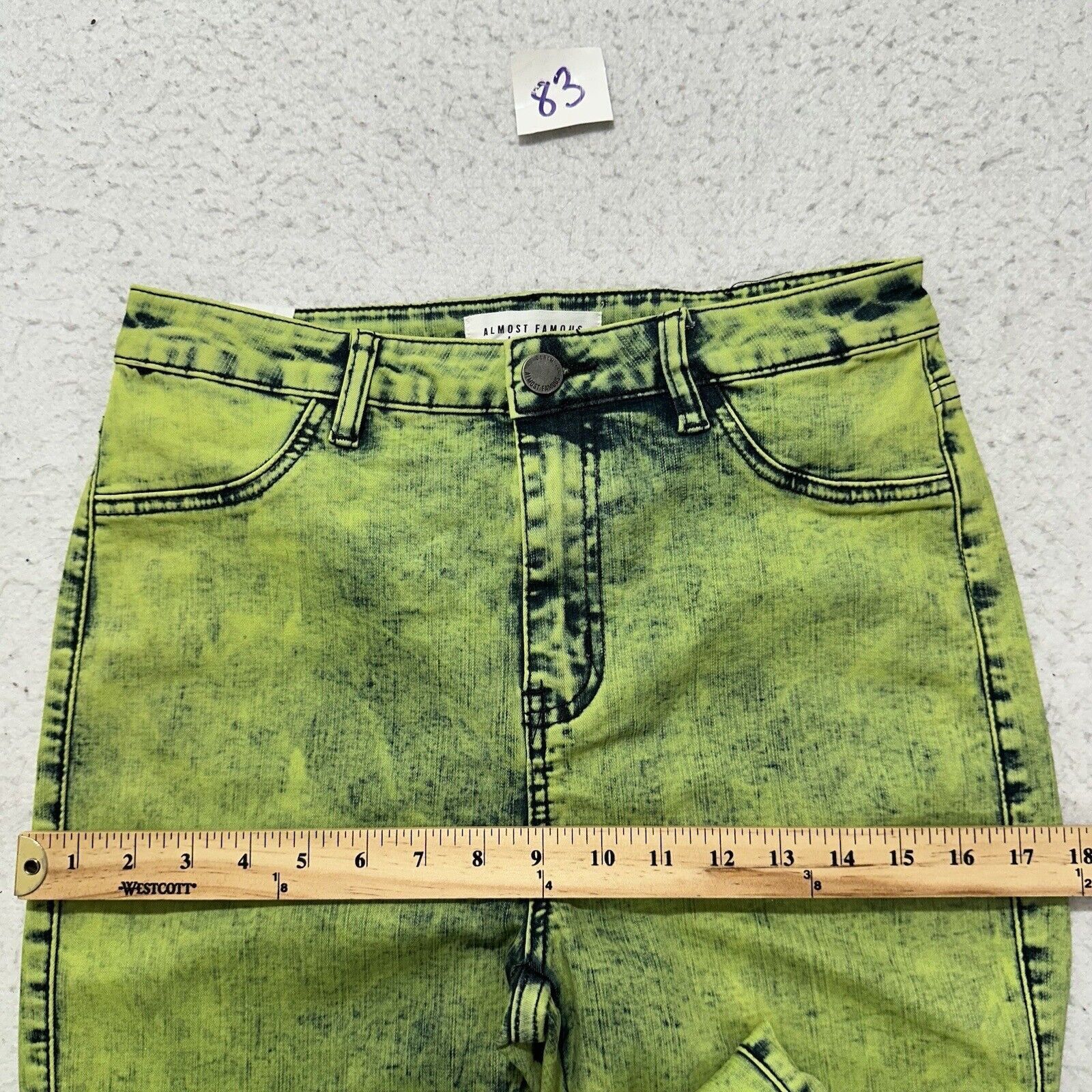 Almost Famous Almost Famous 7 Super High Rise Skinny Leg Jeans Green Denim Size 28" / US 6 / IT 42 - 10 Thumbnail