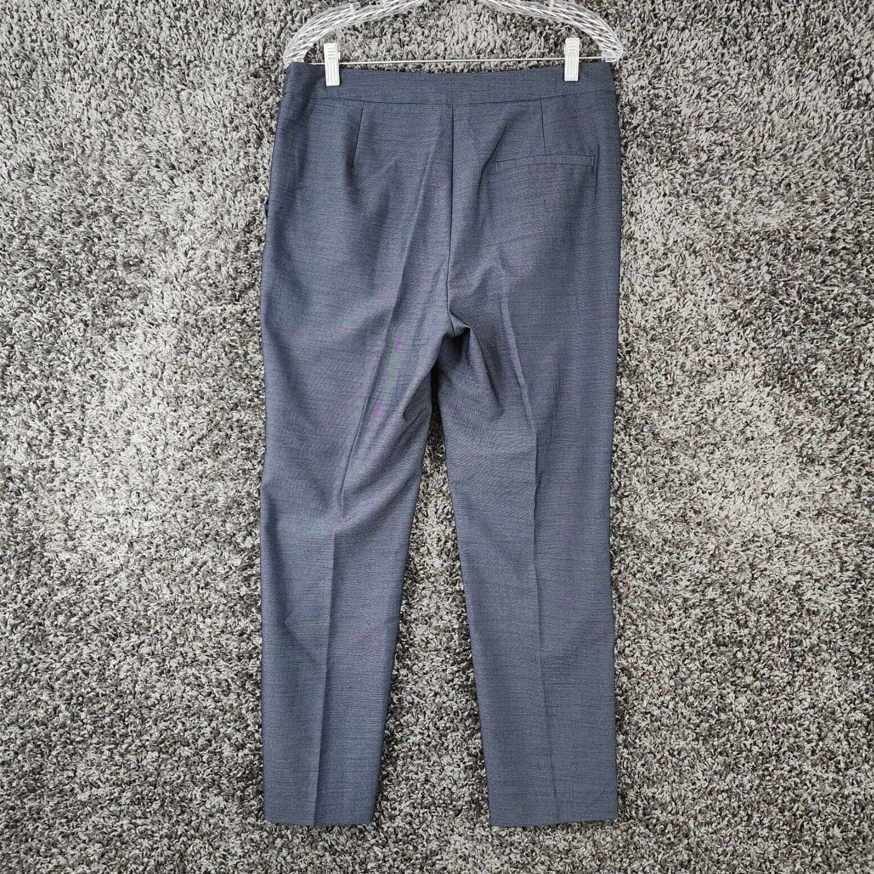 Zara VINTAGE? Wait: Not vintage. Zara Chino Pants Dress Pants Straight Leg Women Size L Blue 32x27 (Missing button) Womens Size 36" / US 14 / IT 50 - 7 Thumbnail