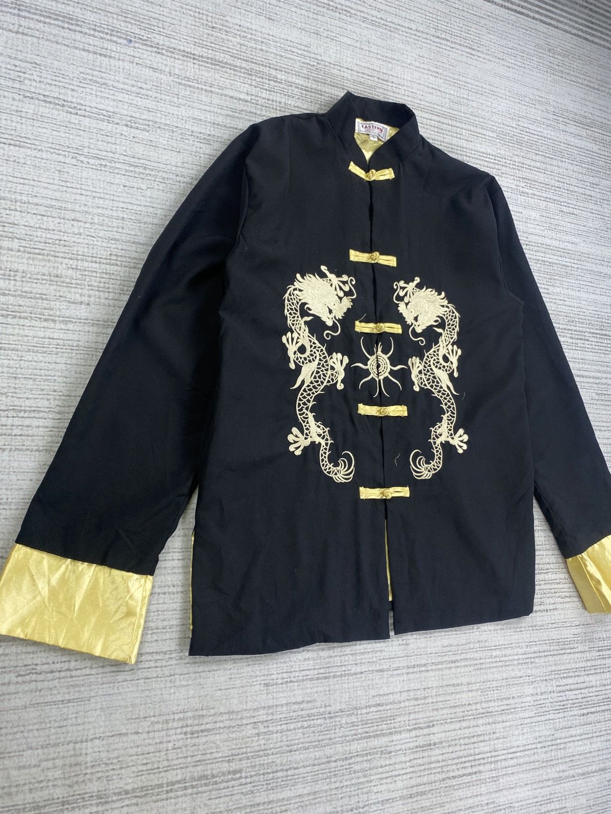 Dragonfly Vintage 90s Eastern Dragon Embroidery Silk Jacket Size US M / EU 48-50 / 2 - 3 Thumbnail