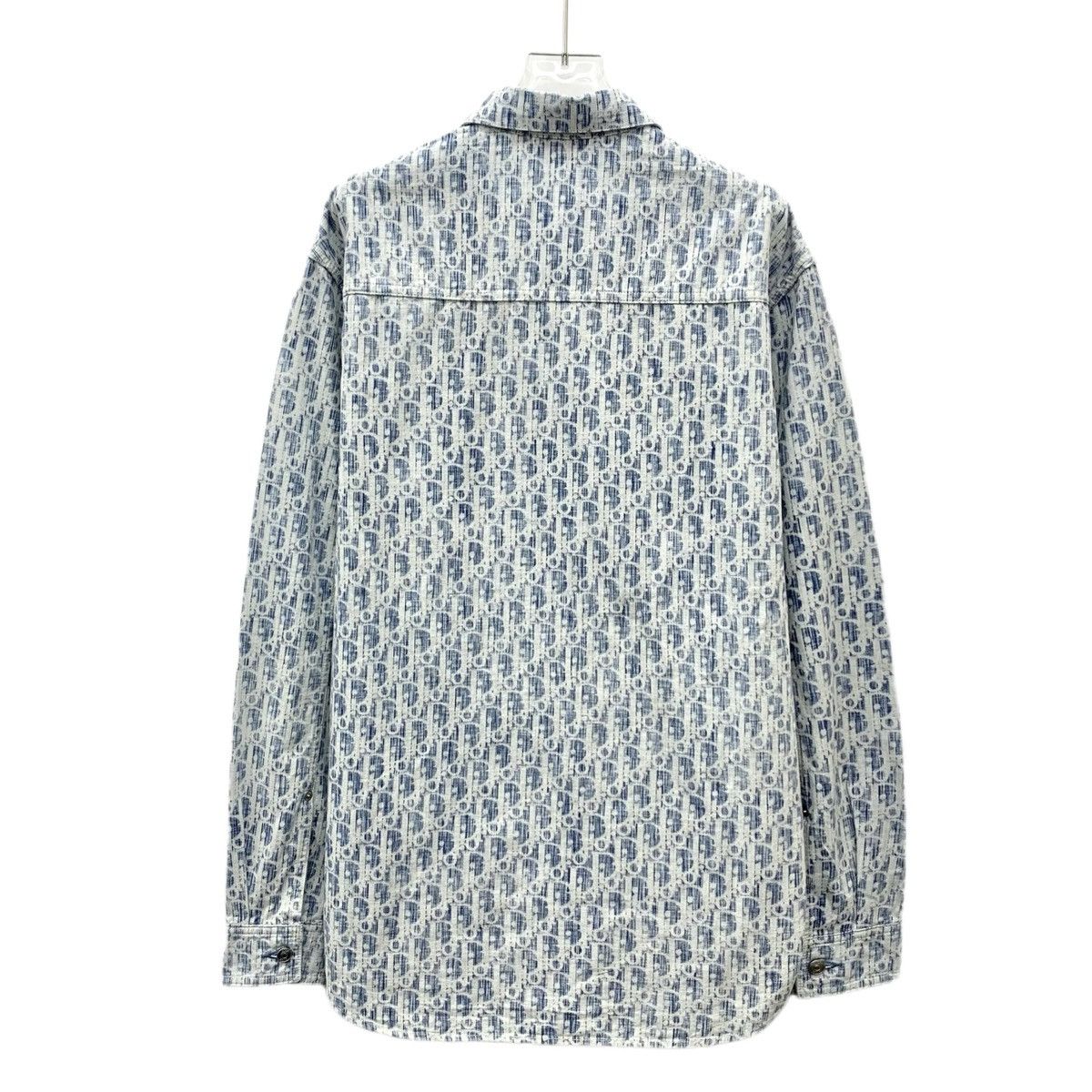 Dior Dior Light Blue All-over Logo Long Sleeve Shirt K26WX Size US S / EU 44-46 / 1 - 2 Thumbnail