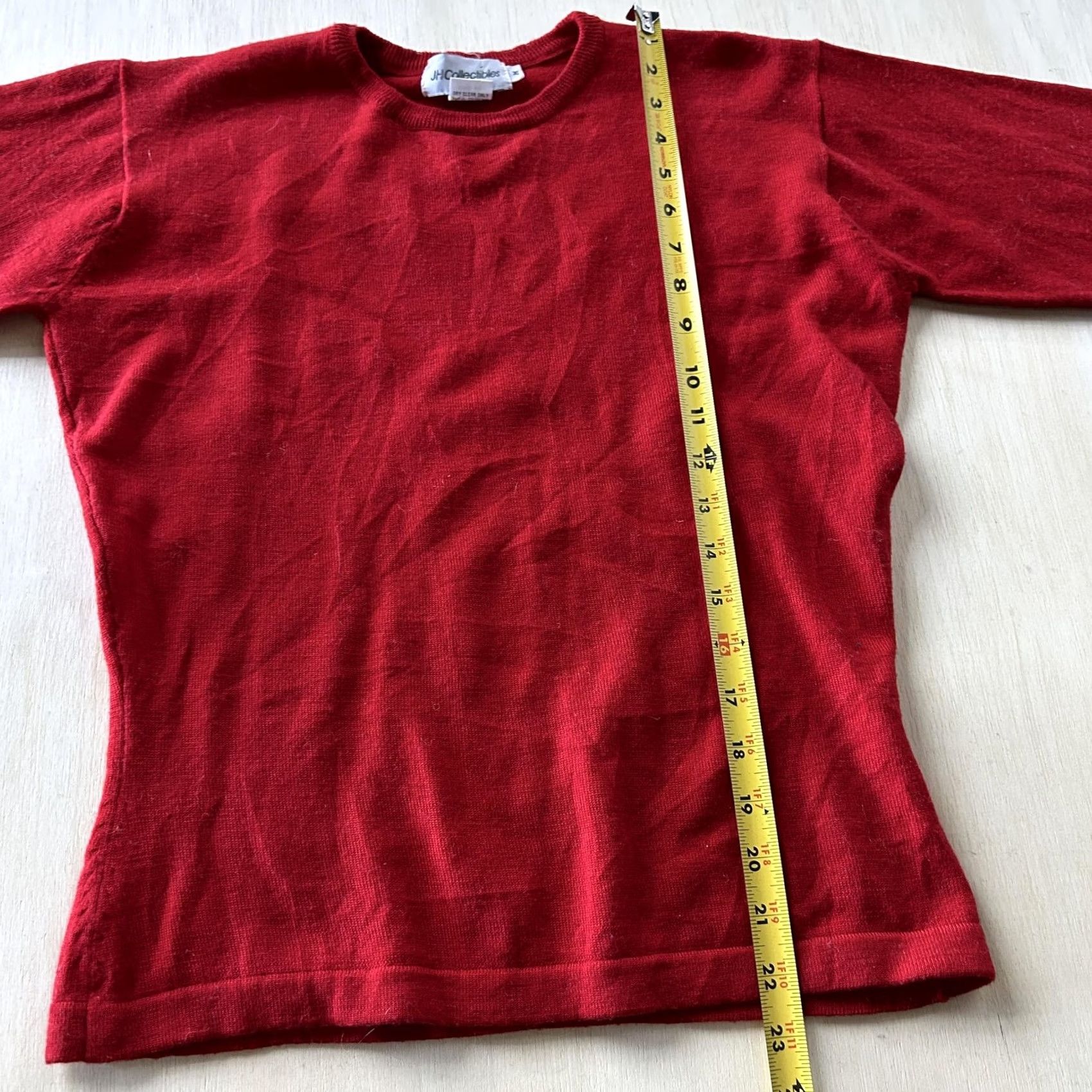 Vintage VINTAGE JH Collectibles Sweater Womens Medium Red Merino Wool Knit Button Cuff Size M / US 6-8 / IT 42-44 - 5 Thumbnail