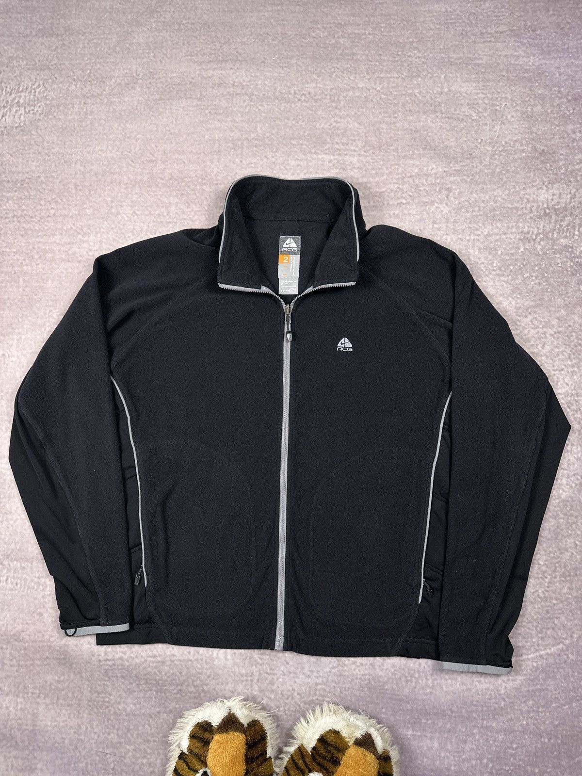 VINTAGE NIKE ACG Therma-Fit Thermal Layer 2 Fleece Black