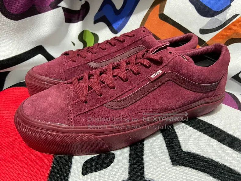 Wtaps Wtaps Burgundy Low-Top Sneakers Size US 9 / EU 42 - 2 Thumbnail