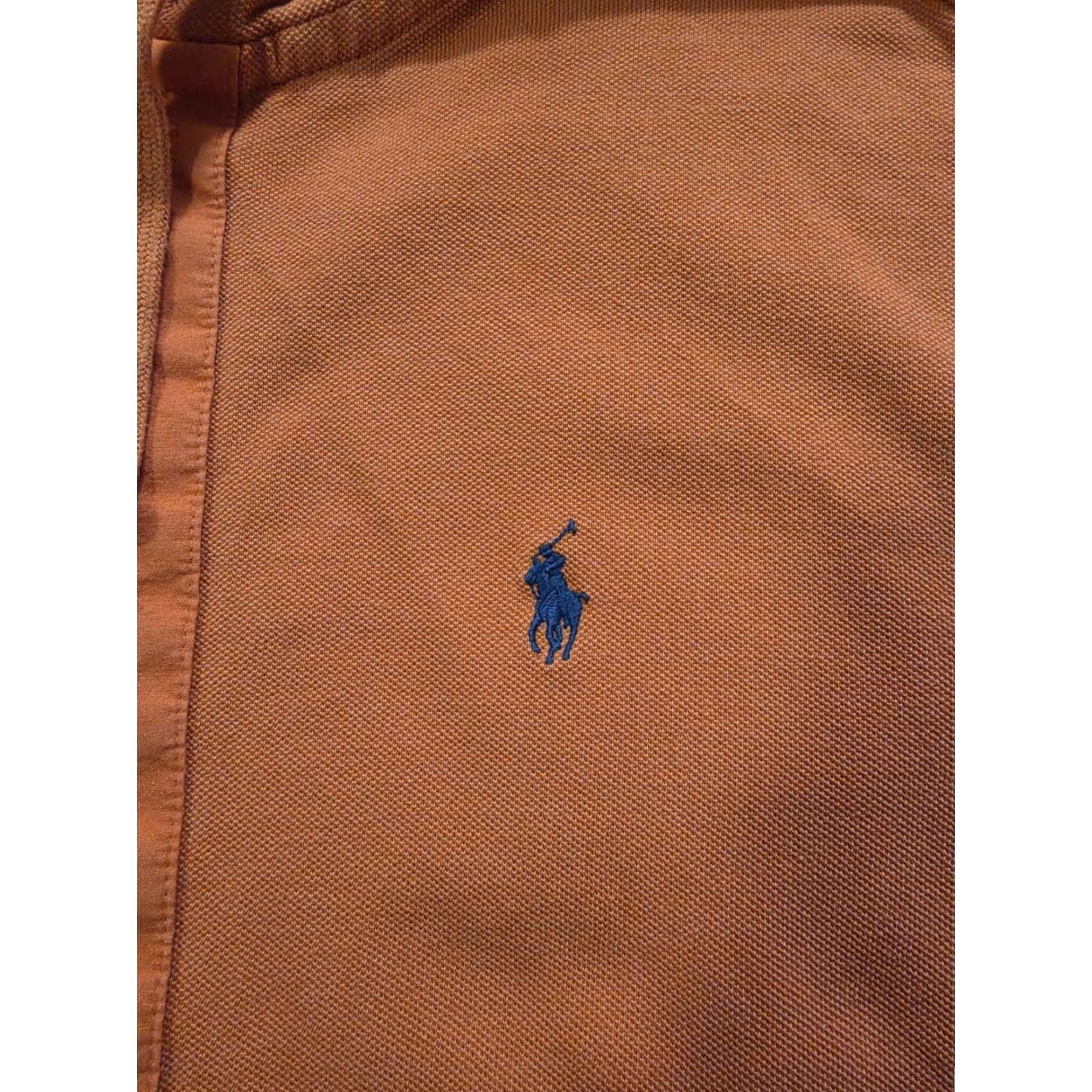 Polo Ralph Lauren VINTAGE Polo Ralph Lauren Full Zip Hoodie Orange Men's Large Shirt Size US L / EU 52-54 / 3 - 4 Thumbnail