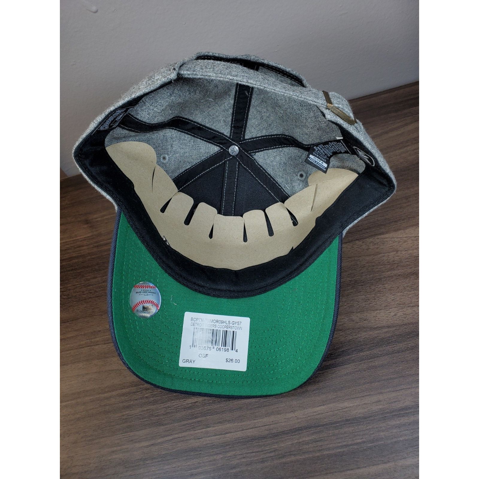 47 Brand × MLB Detroit Tigers Cooperstown Hat Cap Script Logo Gray Fleece Size ONE SIZE - 9 Thumbnail