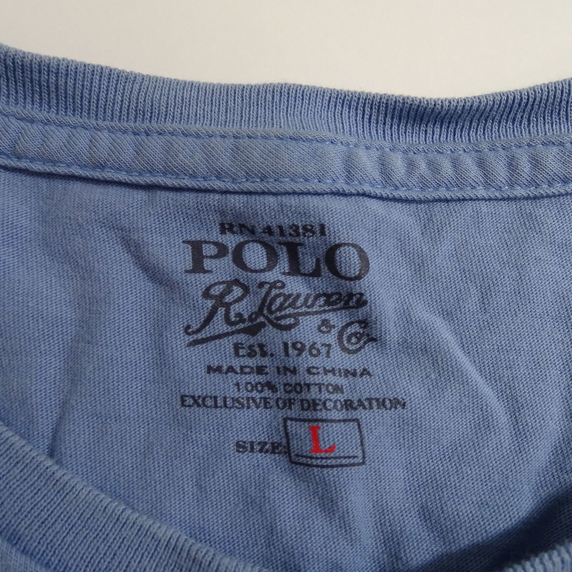 Polo Ralph Lauren Polo Ralph Lauren Blue Crew Neck T-Shirt Men Size L Size US L / EU 52-54 / 3 - 4 Thumbnail