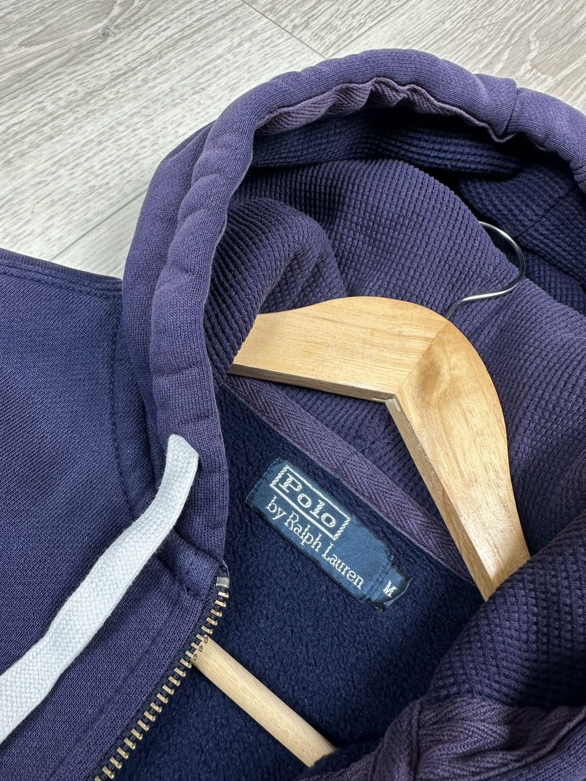 Polo Ralph Lauren Vintage Polo Ralph Lauren Zip Up Distressed Hoodie Size M Size US M / EU 48-50 / 2 - 7 Thumbnail