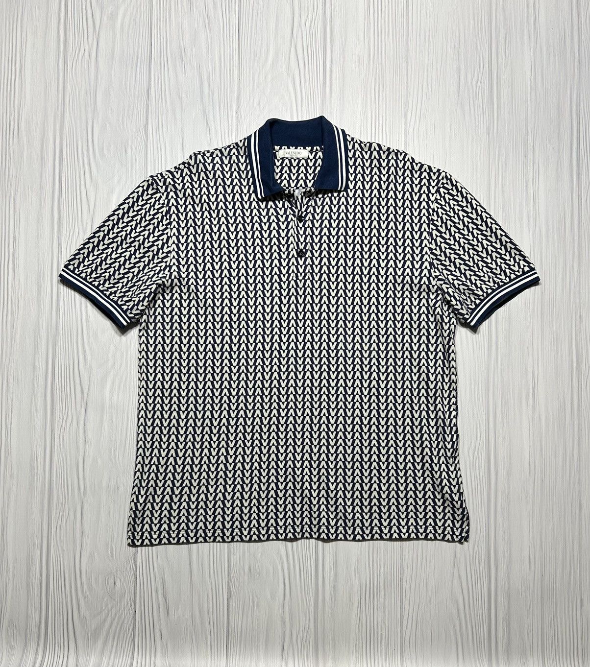 Valentino Valentino Stripe Trimmed Logo Polo Size XL Size US XL / EU 56 / 4 - 1 Thumbnail