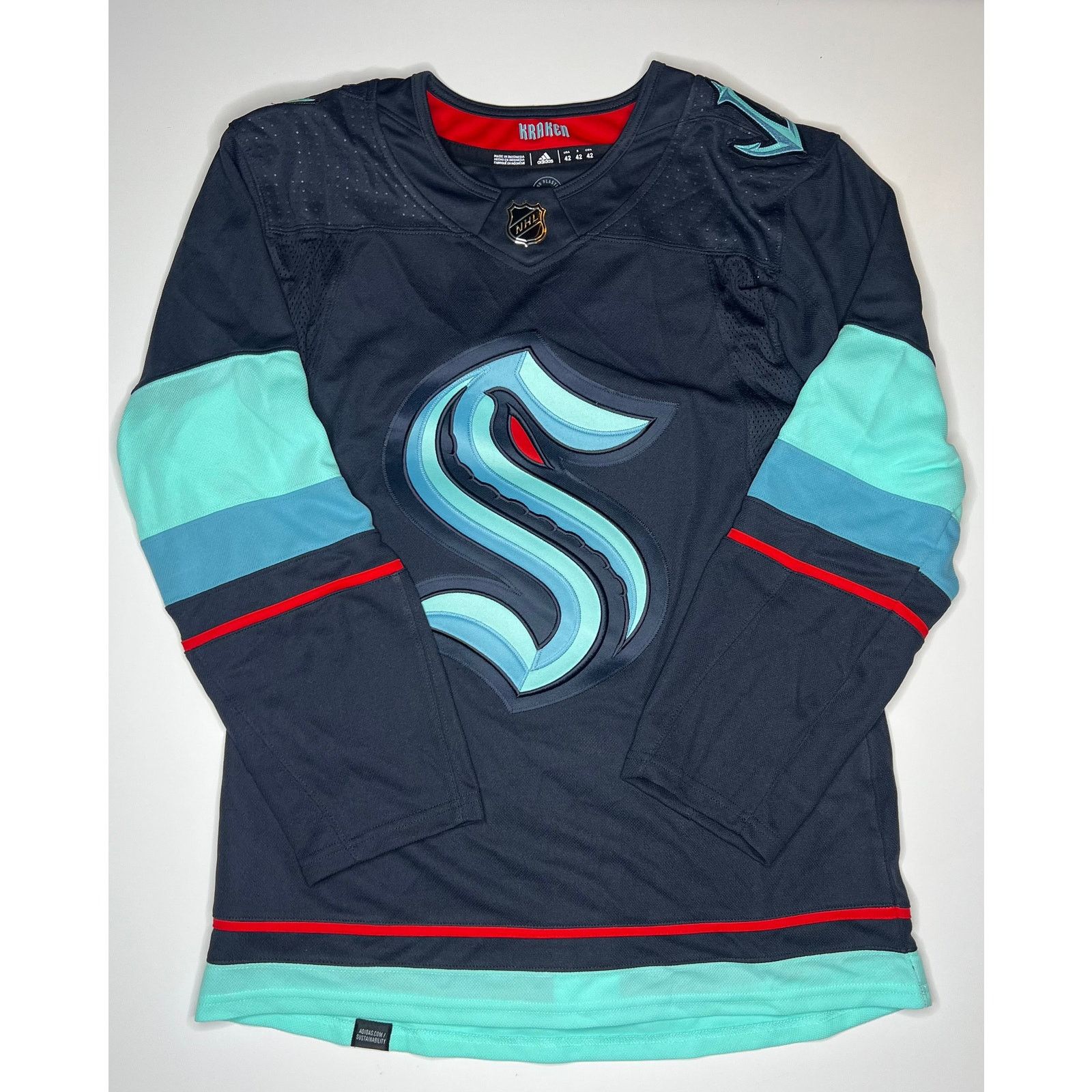 Adidas Adidas Seattle Kraken Home Authentic Hockey Jersey Size 42 Size US XXS / EU 40 - 1 Thumbnail