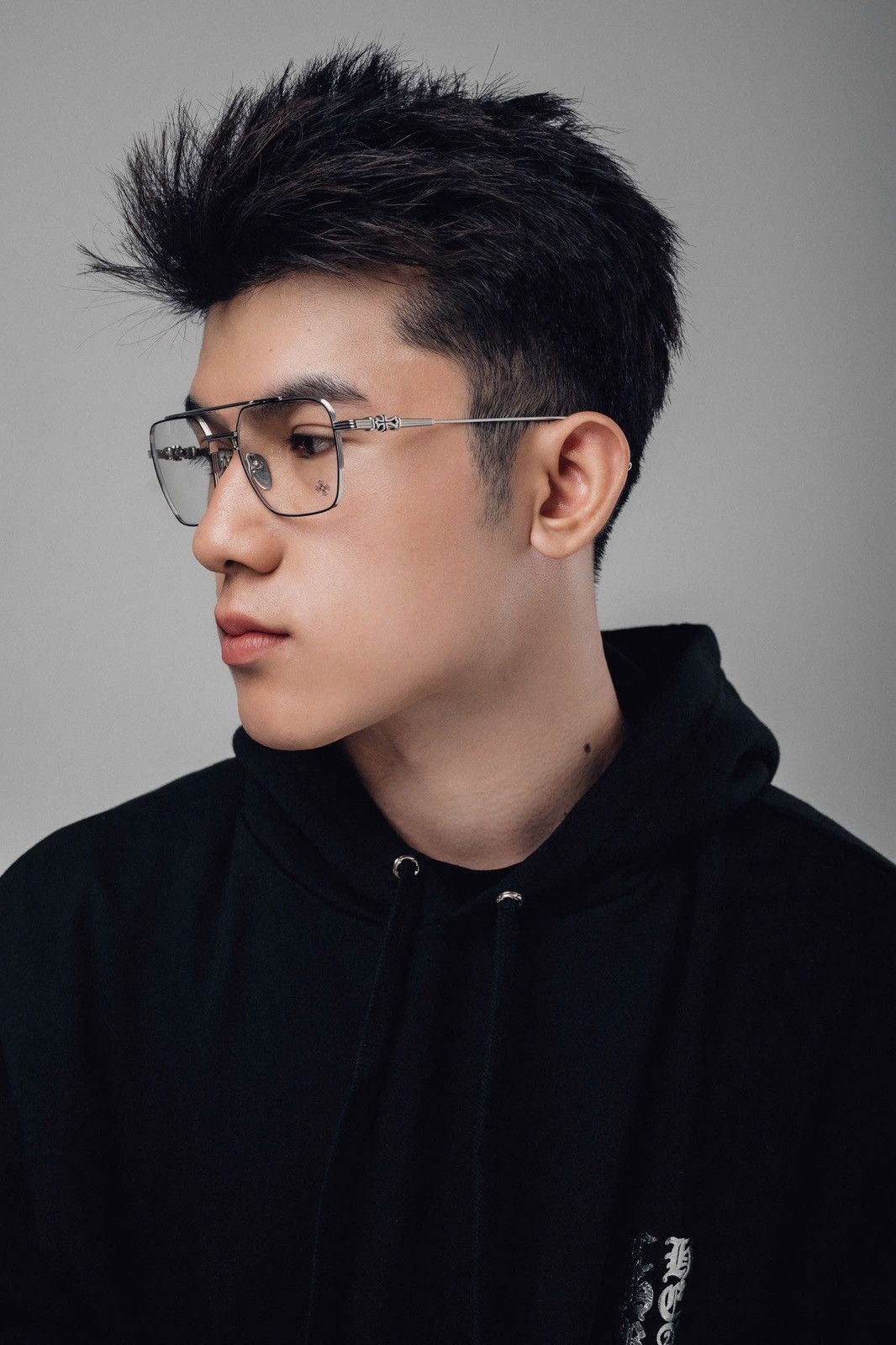 Chrome Hearts CHROME HEARTS MAGNUM II MATTE BLACK/SHINY SILVER GLASSES Size ONE SIZE - 10 Thumbnail