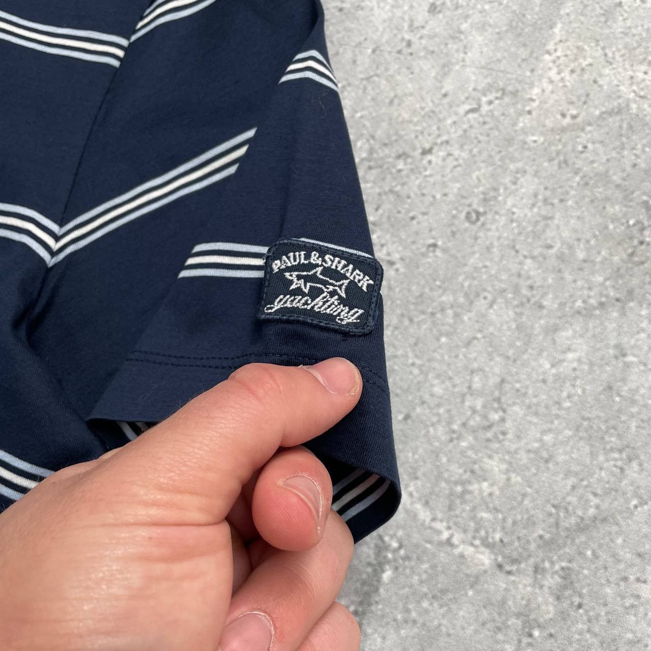 Paul & Shark Paul & Shark Striped Pocket Polo Shirt Blue/ White Size M Size US M / EU 48-50 / 2 - 9 Thumbnail