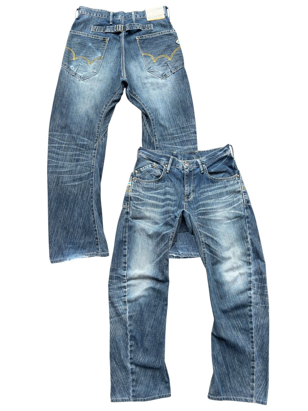 Edwin Vintage Edwin Function Buckle Back Baggy Denim Jeans 33x31 Size US 33 - 1 Thumbnail