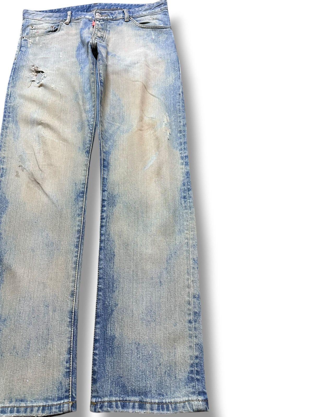 Dsquared2 Vintage Dsquared2 Mudwash Slim Fit Distressed Denim Size US 35 - 4 Thumbnail