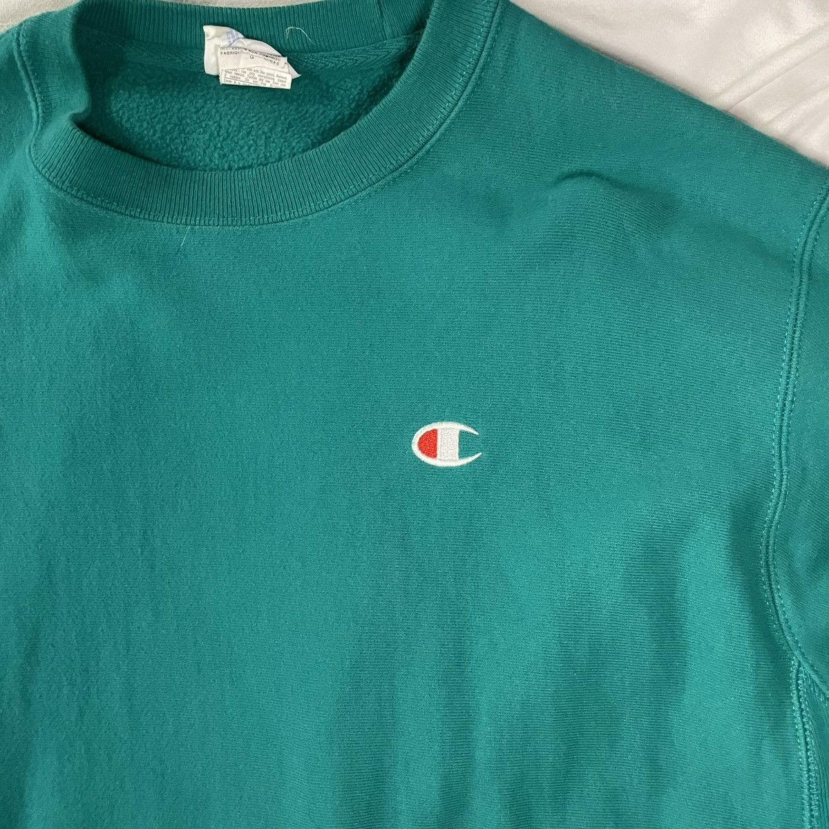 Champion Champion Reverse Weave Teal Sweatshirt Size Large for Women Size L / US 10 / IT 46 - 10 Thumbnail
