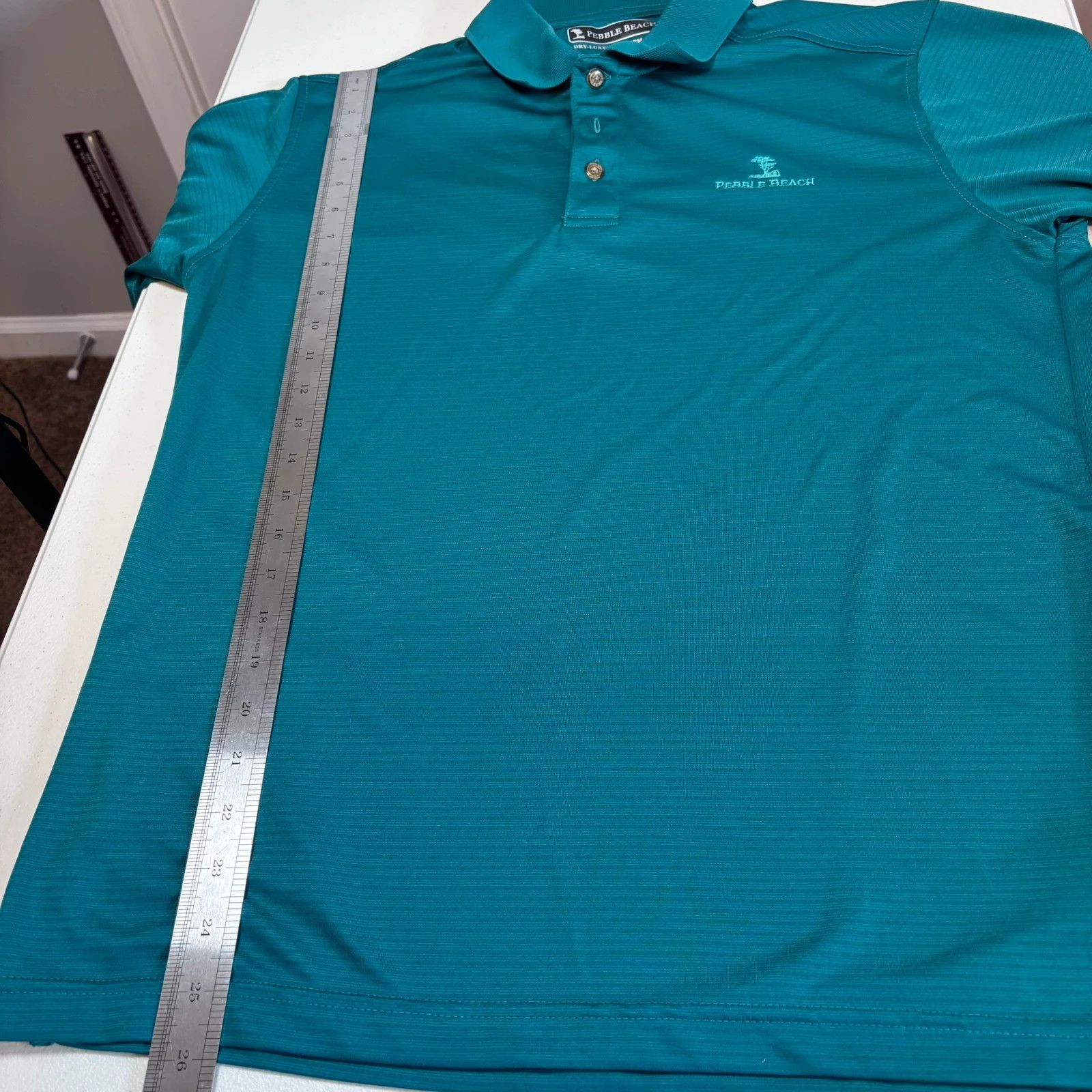 Lone Cypress By Pebble Beach Pebble Beach Golf Polo Shirt Men M Teal Blue Performance Dry Size US M / EU 48-50 / 2 - 7 Thumbnail