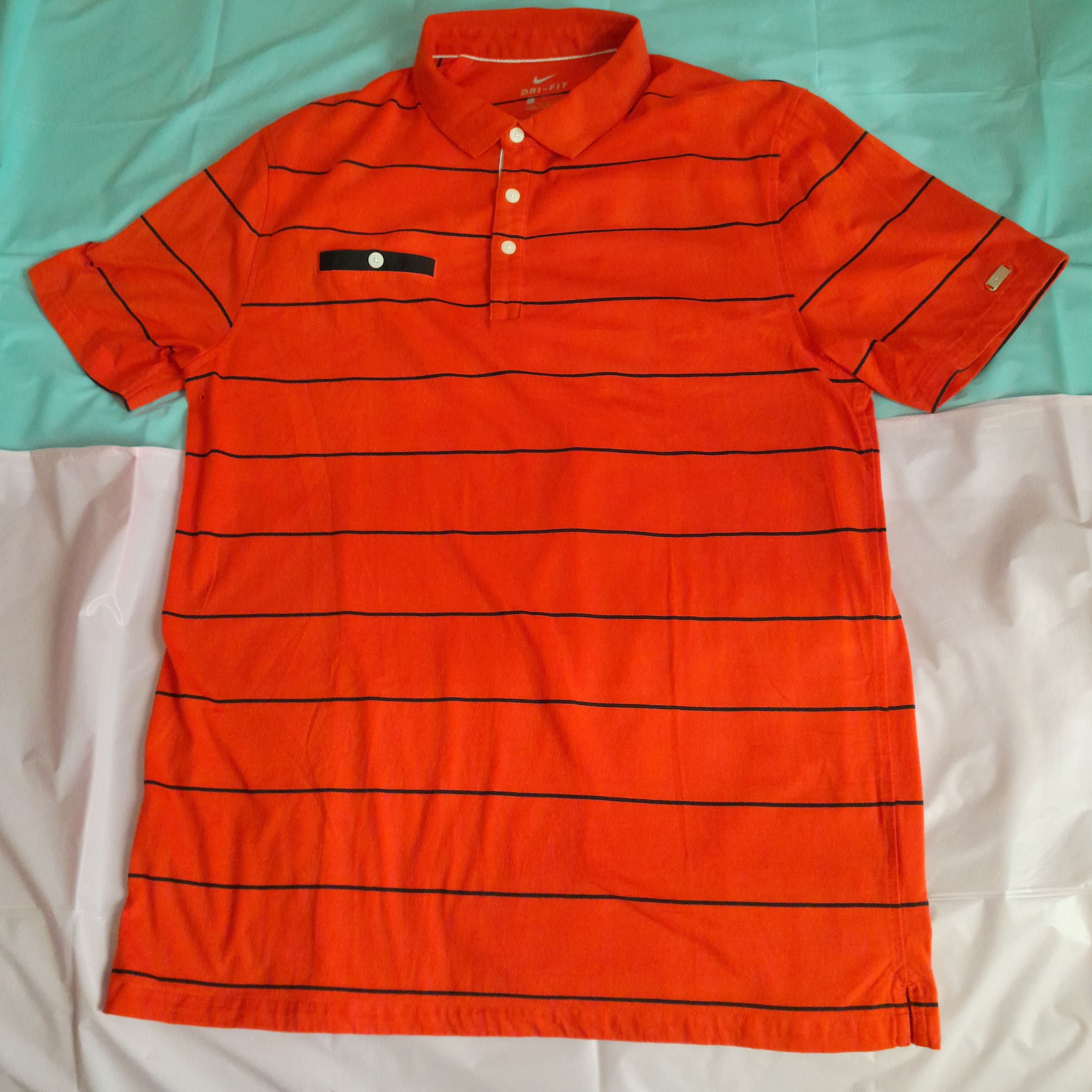 Nike Nike Dry Fit Polo Shirt Men’s Red Striped Short Sleeve Size US L / EU 52-54 / 3 - 1 Thumbnail