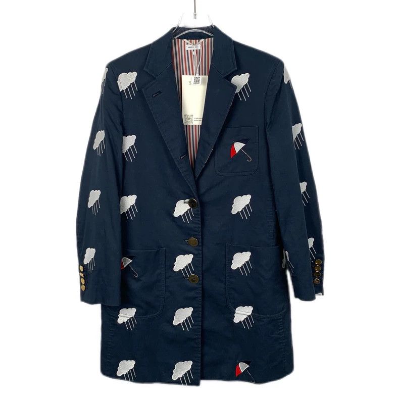 Thom Browne Blue Cotton Cloud Blazer - dmc
