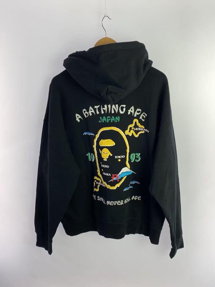 Bape A BATHING APE BAJAPAN LOOSE FIT PULLOVER HOODIE BLACK SIZE L Size US L / EU 52-54 / 3 - 2 Thumbnail