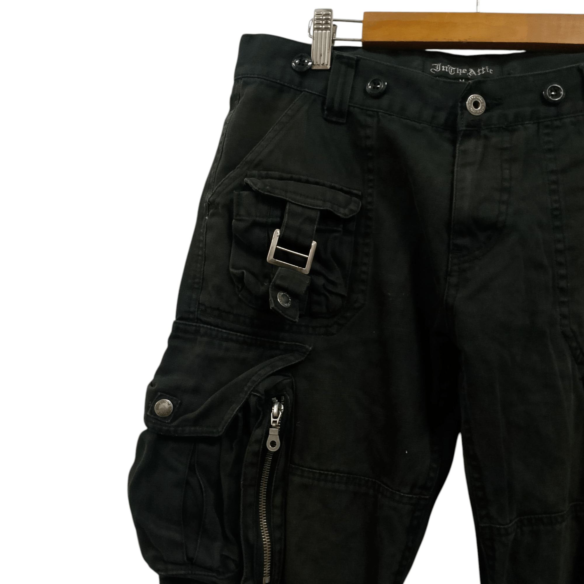 In The Attic Vintage InTheAttic Cargo Pants Y2K Gothic Punk Utility Style Size US 32 / EU 48 - 4 Thumbnail