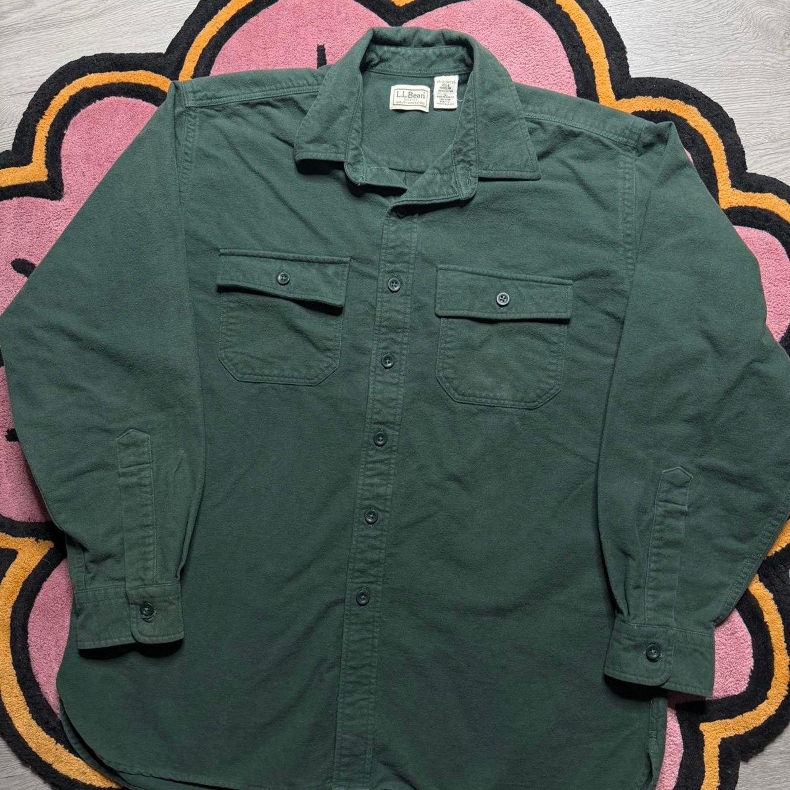 Eddie Bauer Eddie Bauer Casual Button Up Flannel Shirt Size Large Green Size US L / EU 52-54 / 3 - 2 Thumbnail