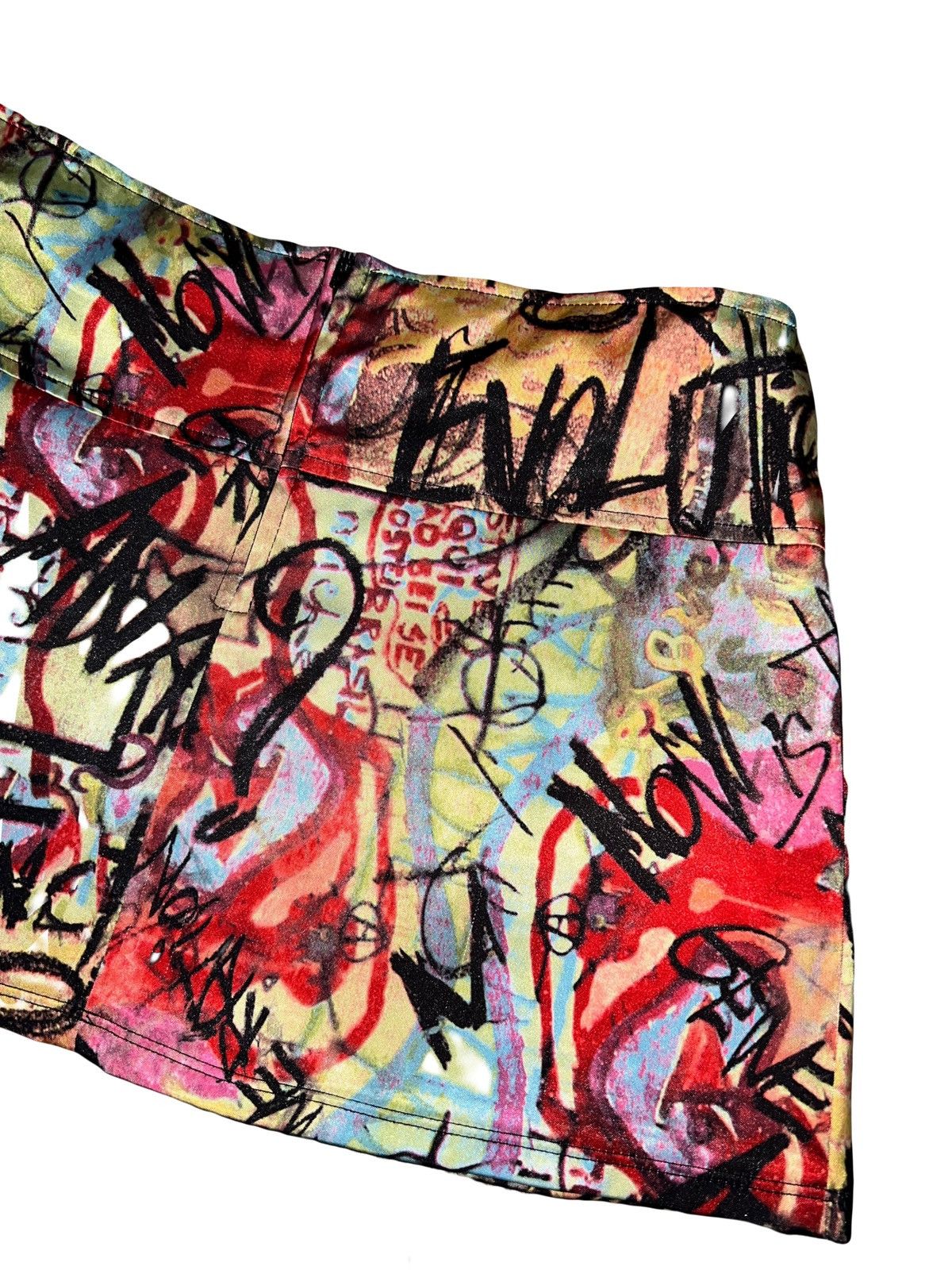 Japanese Brand Vintage punk art silky mini skirt 🖤♥️ Size 26" / US 2 / IT 38 - 3 Thumbnail