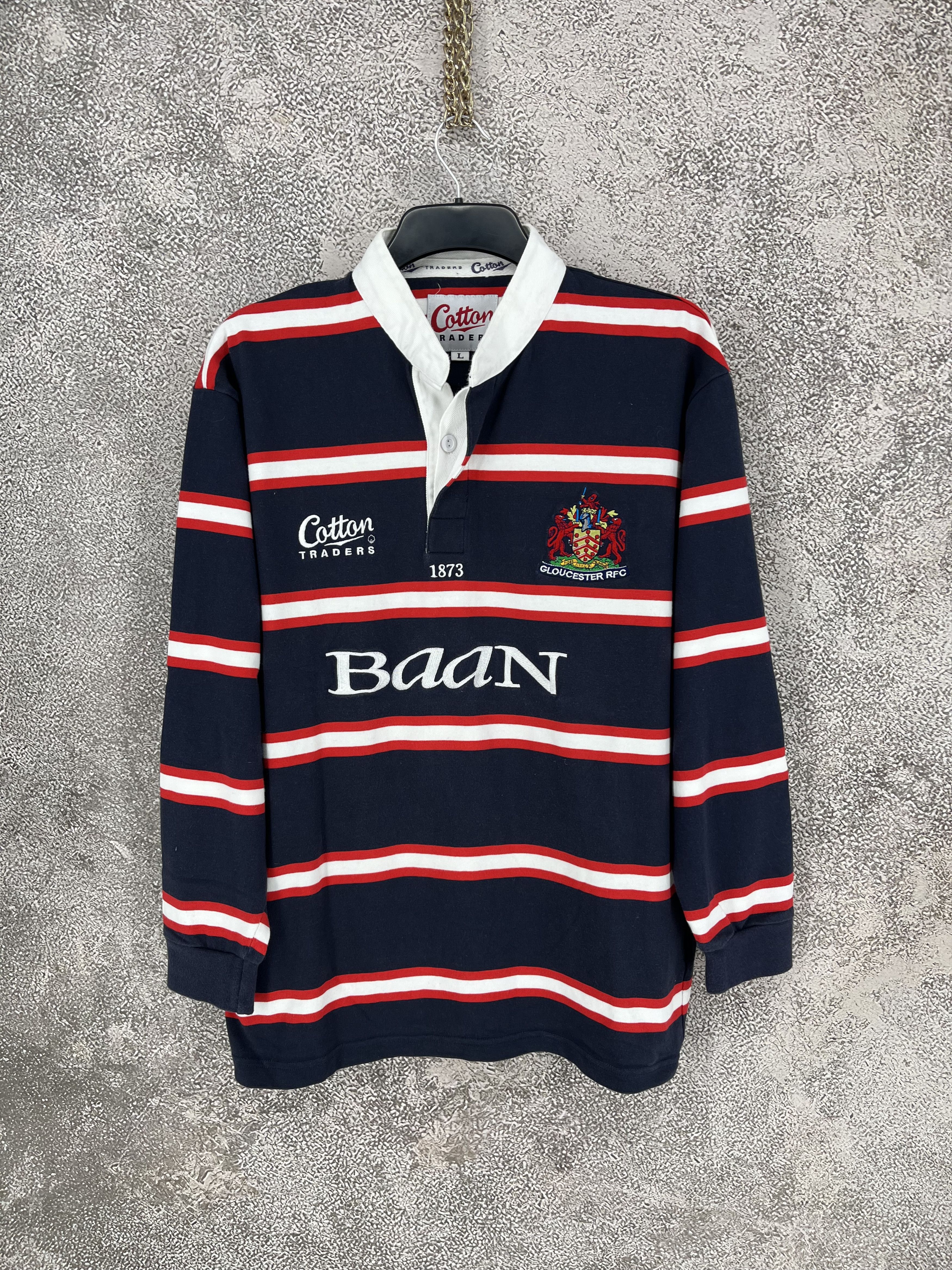 Cotton Traders 2002 2003 Gloucester Rugby Pro Away Shirt Long Sleeve Size L Size US L / EU 52-54 / 3 - 1 Thumbnail