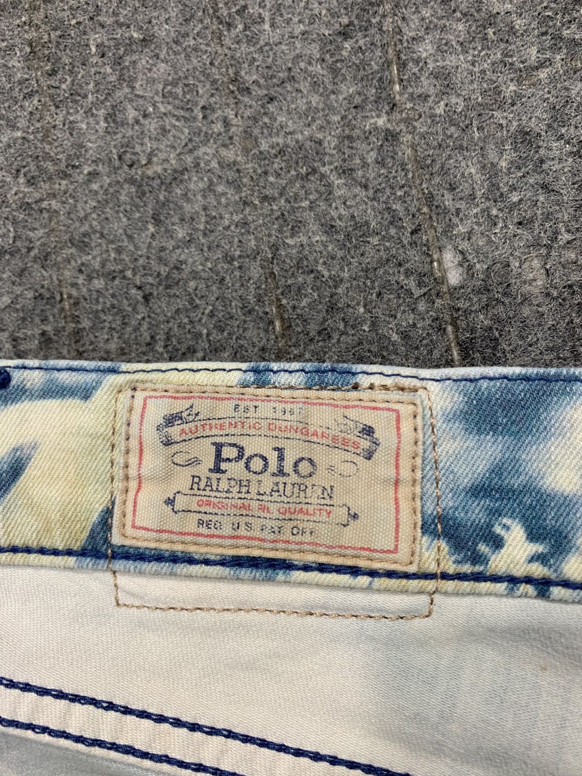Polo Ralph Lauren 90s Polo Ralph Lauren Tompkins Skinny Floral Indigo Denim Size 32" / US 10 / IT 46 - 8 Thumbnail