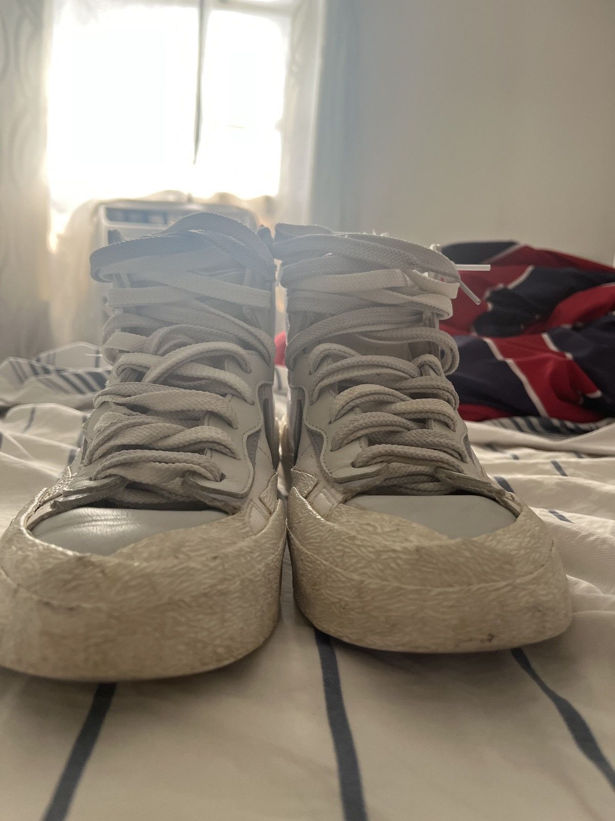 Nike × Sacai Sacaj x Blazer mid White Gray Size US 10.5 / EU 43-44 - 4 Thumbnail