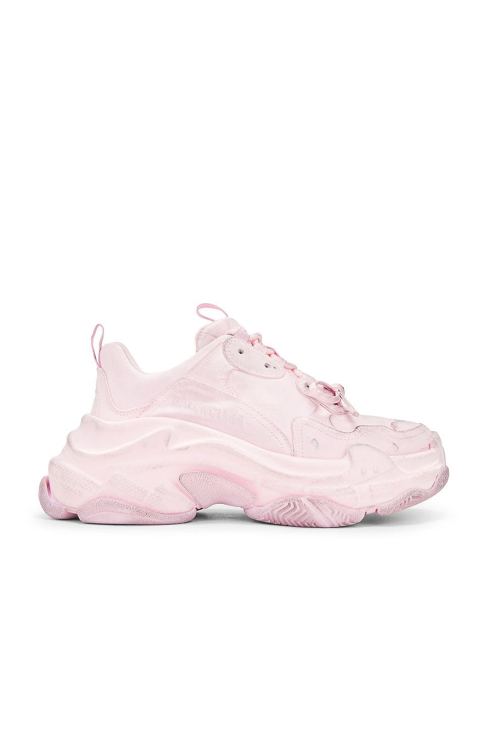 Balenciaga o1s1rm0326 Triple S Satin Sneakers in Pink Size US 7 / IT 37 - 1 Thumbnail