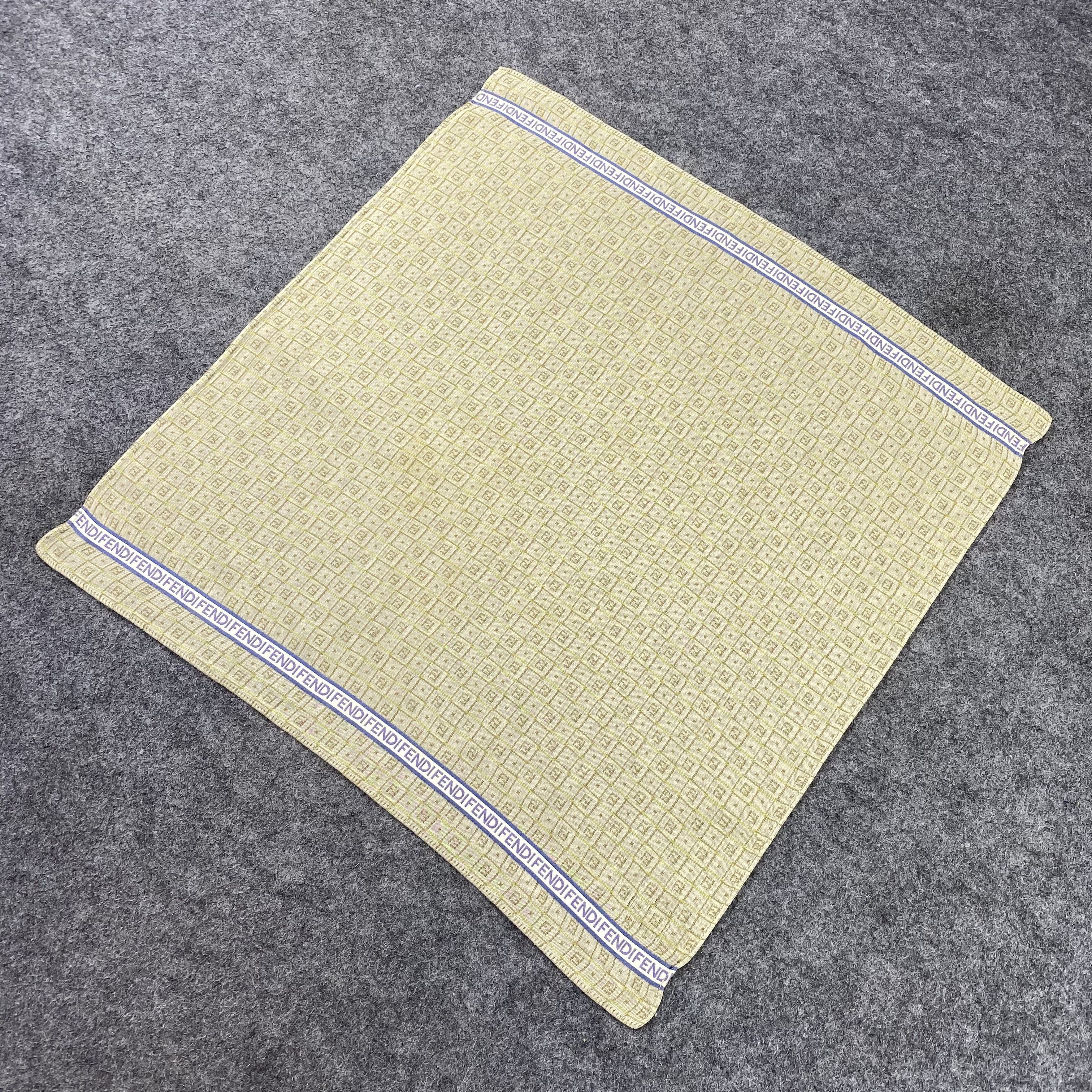 Designer Fendi Monogram Handkerchief / Bandana / Neckerchief-B911 Size ONE SIZE - 4 Thumbnail