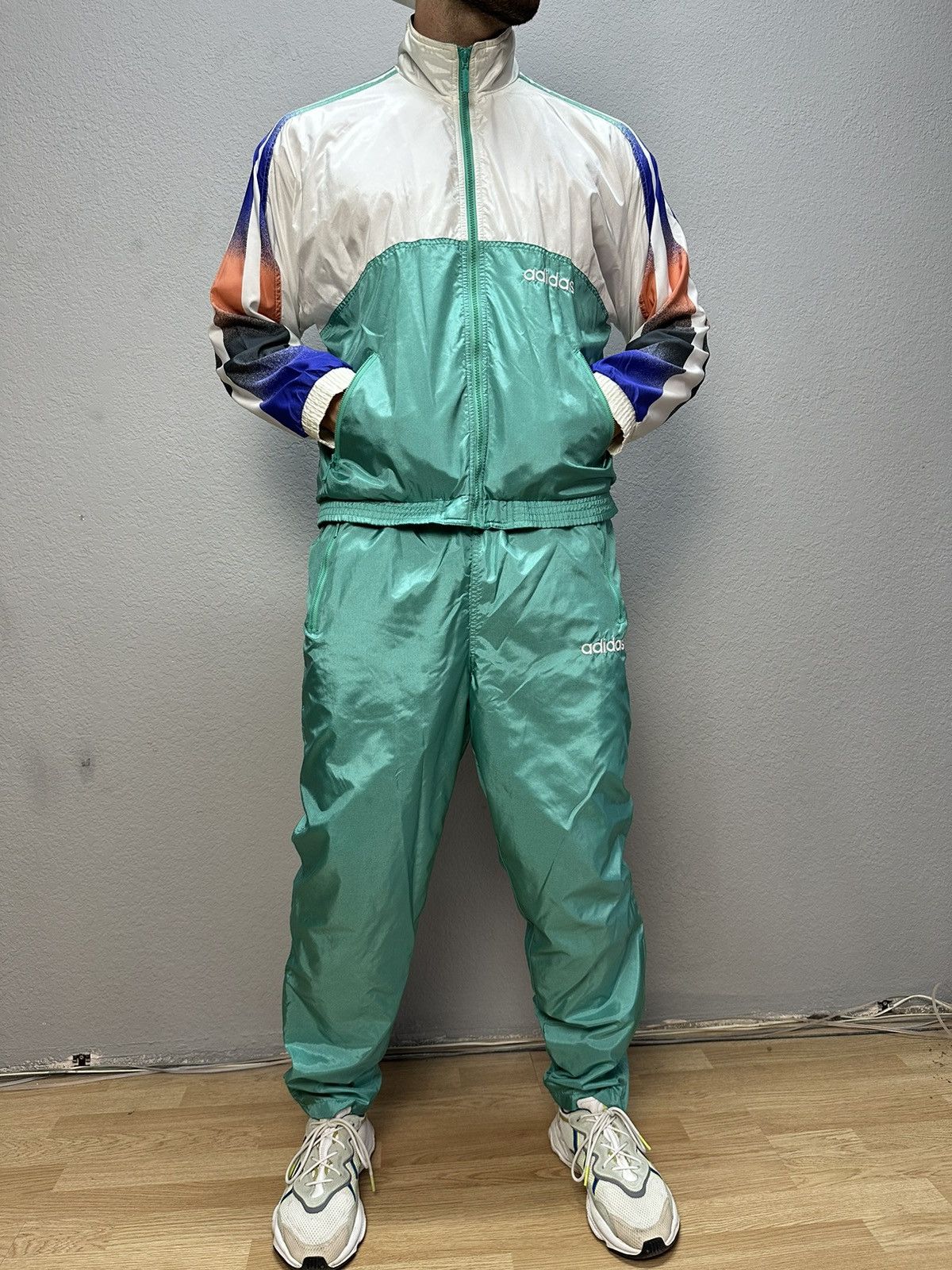 image of Adidas Tracksuit Nylon Y2K Drill Colorful, Men's (Size Small)