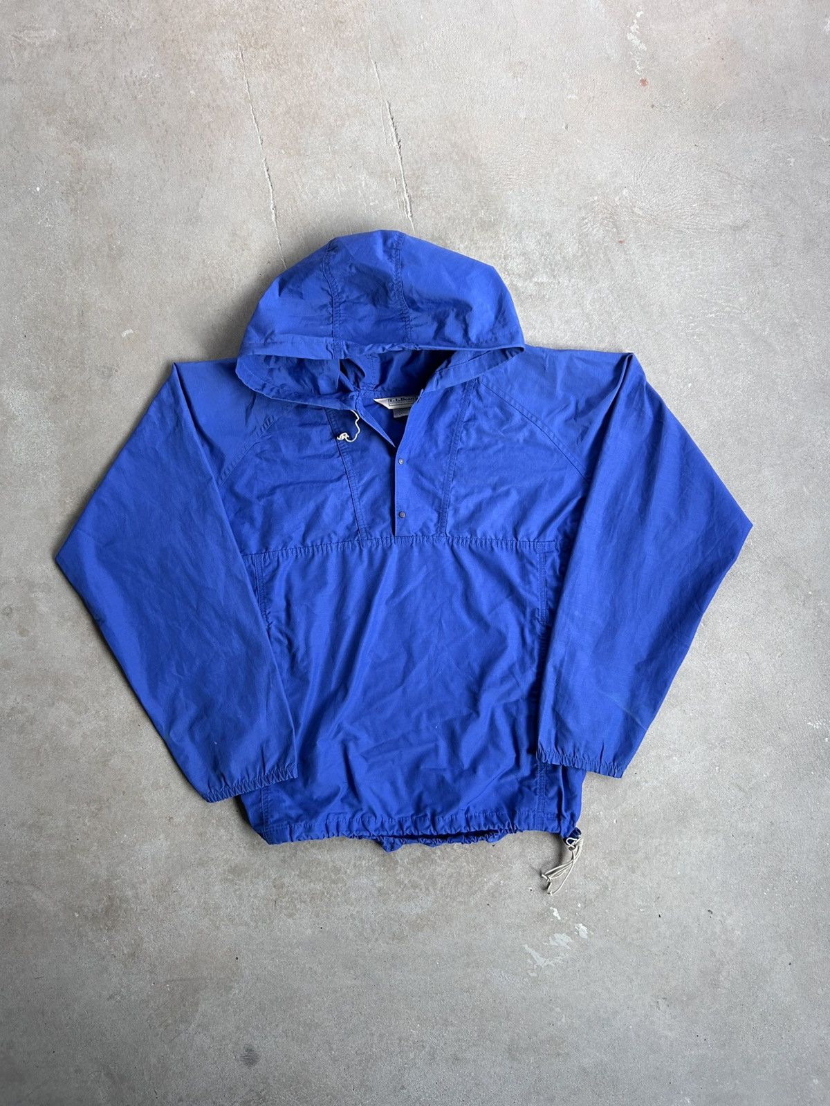 L.L. Bean Vintage 1980s L.L Bean Quarter Button Windbreaker Hoodie Size US L / EU 52-54 / 3 - 1 Thumbnail