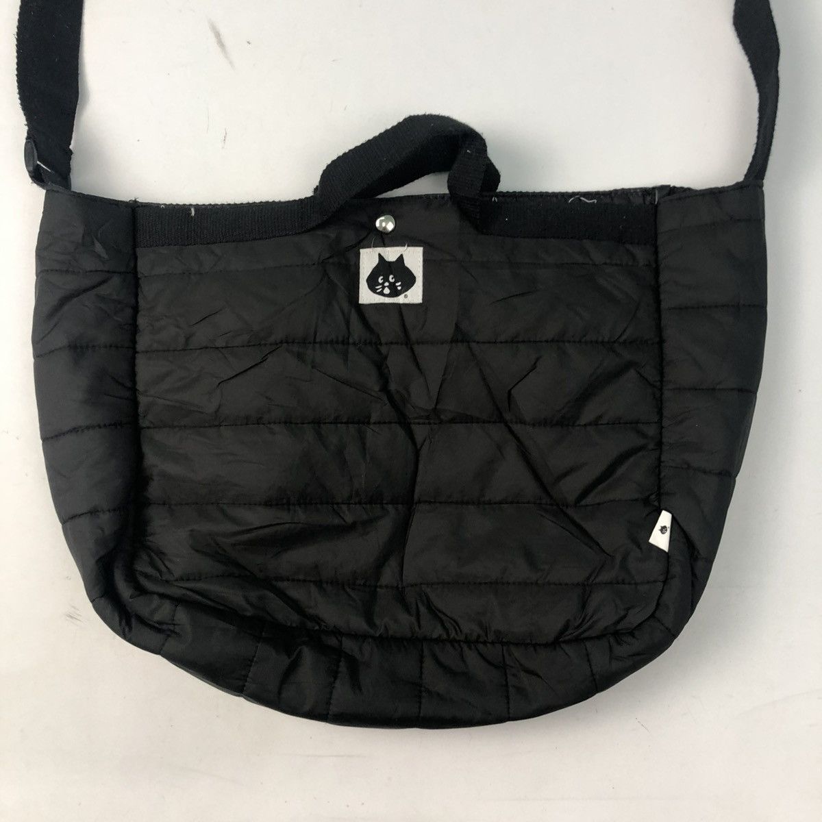 Tsumori Chisato ‼️YES‼️ NE NET NYA SURPRISE CAT BLACK PUFFER QUILTED SLING BAG Size ONE SIZE - 2 Thumbnail
