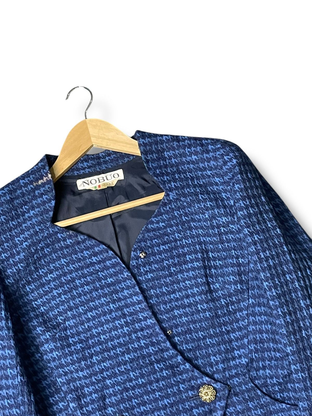 Japanese Brand × Vintage NOBUO Brand Fashion Double Breasted Crop Coat (88) Size XXS / US 00 / IT 34 - 2 Thumbnail