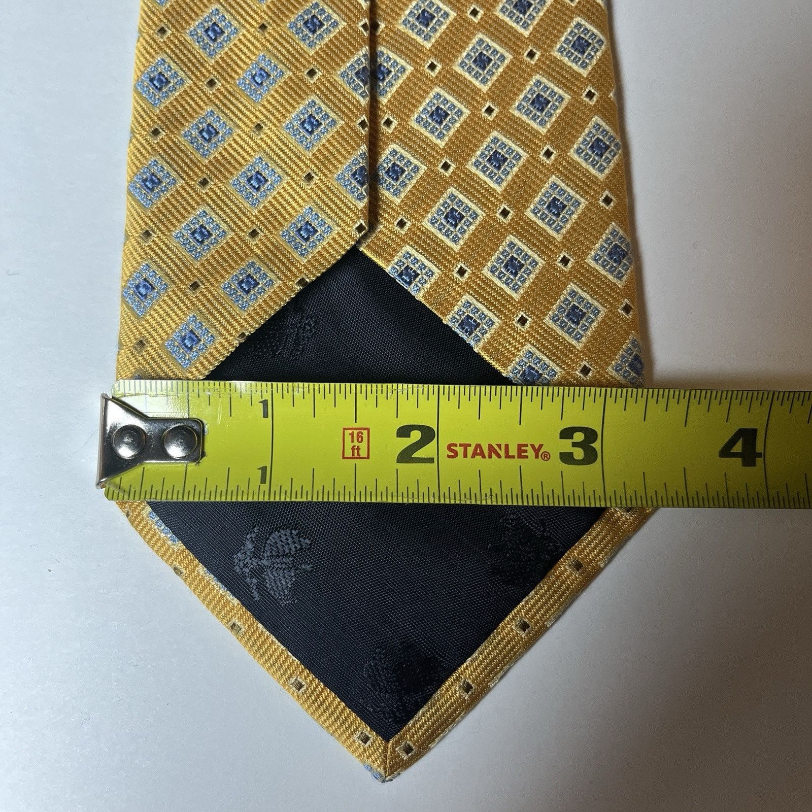 Brooks Brothers Brooks Brothers Silk Yellow Geometrical Men's Neck Tie Size ONE SIZE - 2 Thumbnail