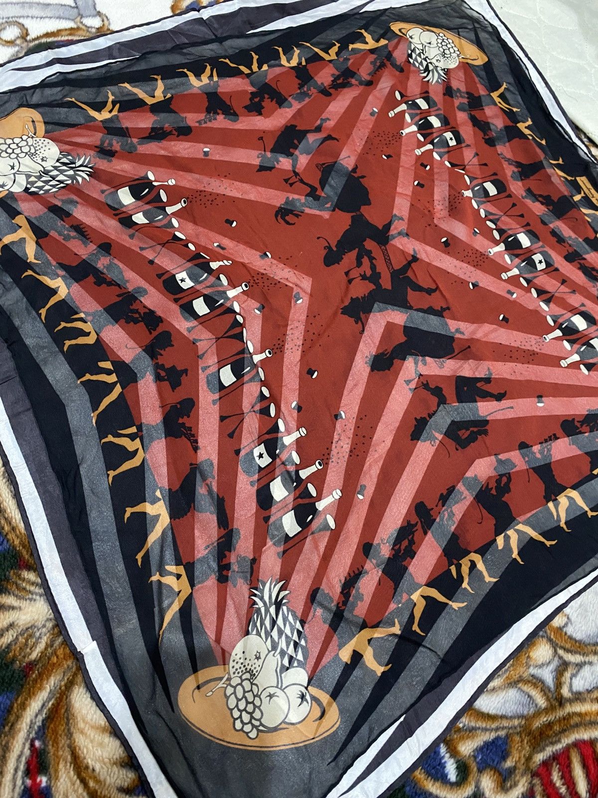 Salvatore Ferragamo Selvatore Ferragamo Scarf Size 26X26 inches Size ONE SIZE - 2 Thumbnail