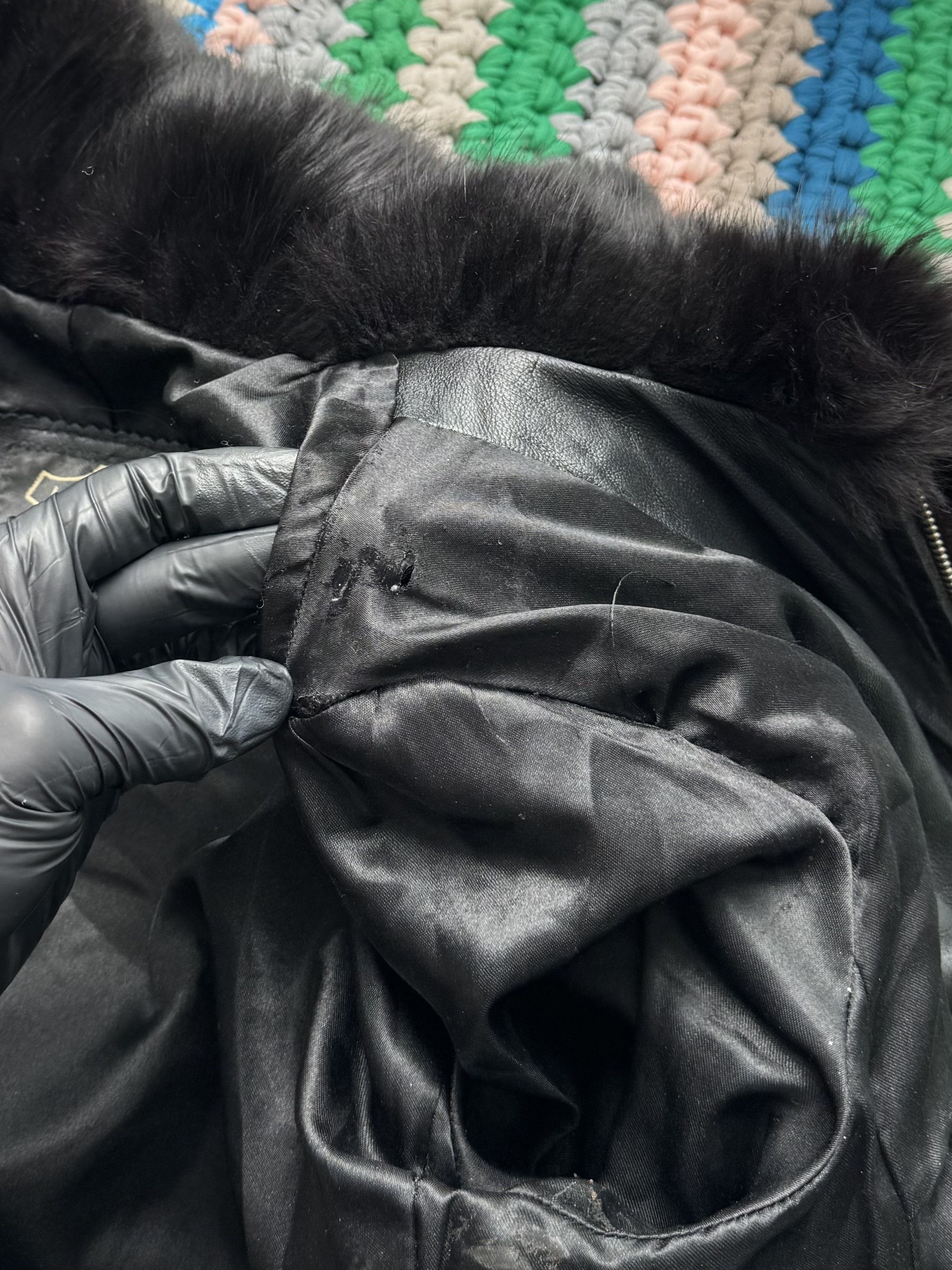 Vintage Women Vintage Leather Real Fur Jacket Winter Coat (D15) Size M / US 6-8 / IT 42-44 - 17 Thumbnail