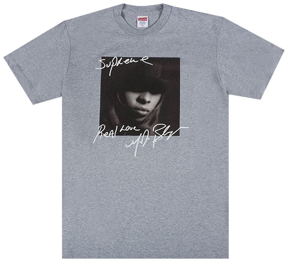 Supreme Supreme Mary J. Blige Tee 'Heather Grey' FW19 Size US M / EU 48-50 / 2 - 1 Thumbnail