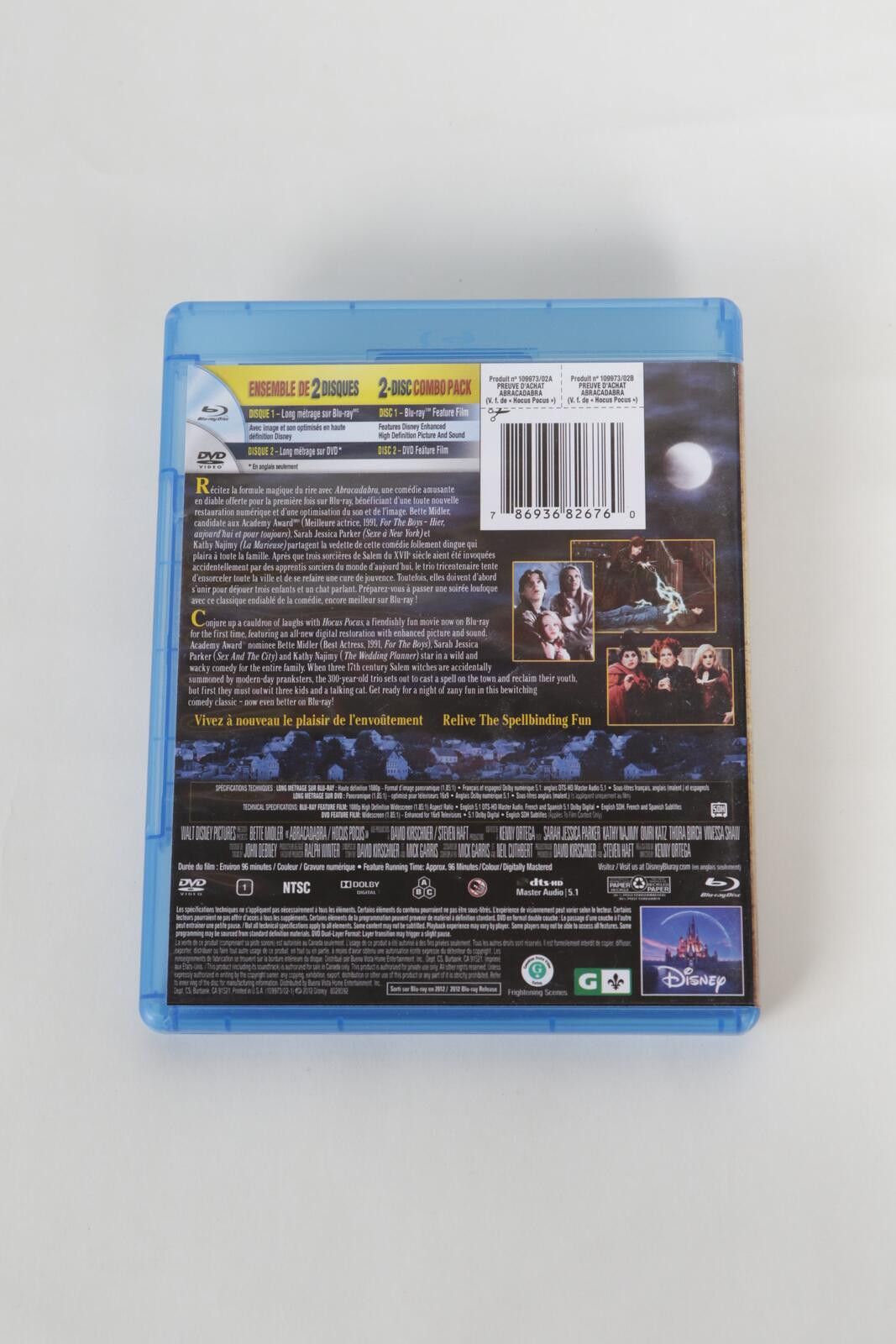 Disney 2012' Disney Abracadabra Hocus Pocus Blu-Ray DVD Size ONE SIZE - 2 Thumbnail