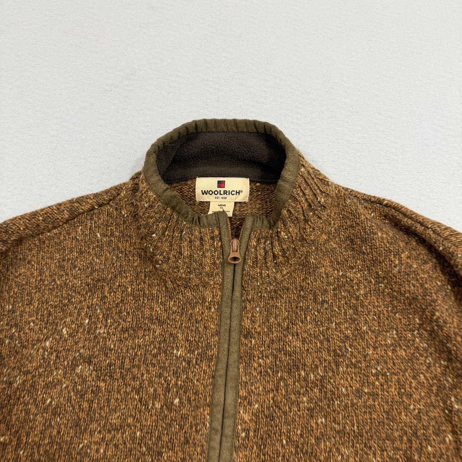 Vintage Woolrich Full Zip Wool Blend Sweater Men's Extra Large Size US XL / EU 56 / 4 - 3 Thumbnail