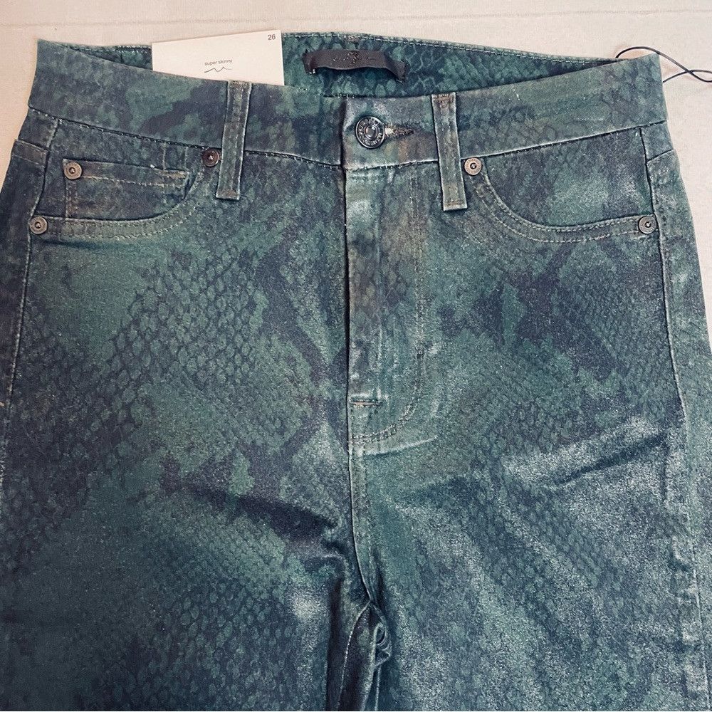 7 For All Mankind NWT New $225 7 For All Mankind High-Waist Ankle Skinny Gree Size 26" / US 2 / IT 38 - 9 Thumbnail