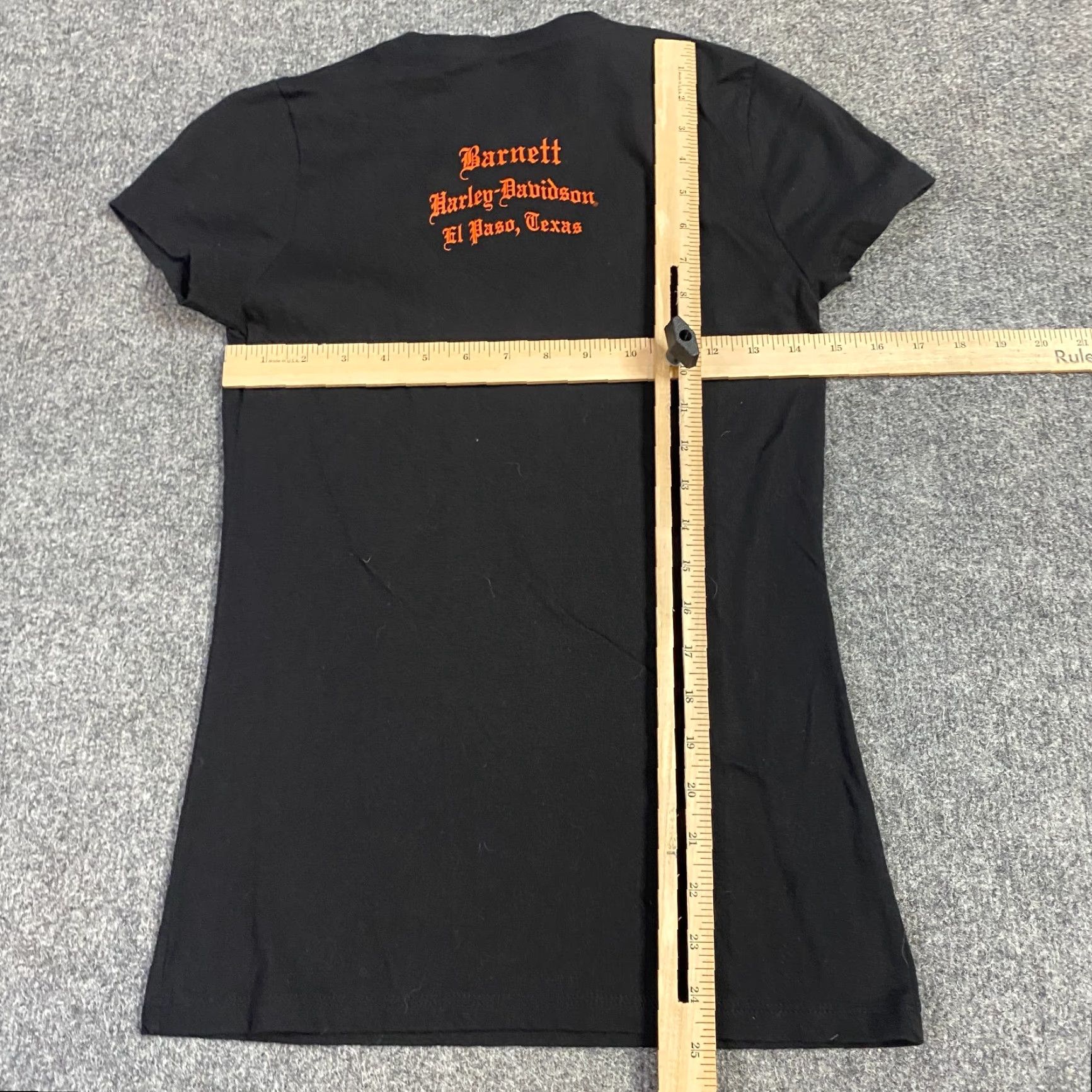 Harley Davidson Harley-Davidson T-Shirt Women S Black Double-Sided V-Neck Short Sleeve USA Made El Paso Texas USA-made Shirts Women Mens? Size S / US 4 / IT 40 - 3 Thumbnail