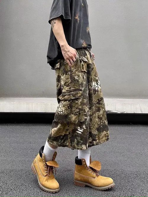 Japanese Brand Retro Hip Hop Multi-Pocket Loose Casual Shorts Size US 32 / EU 48 - 7 Thumbnail
