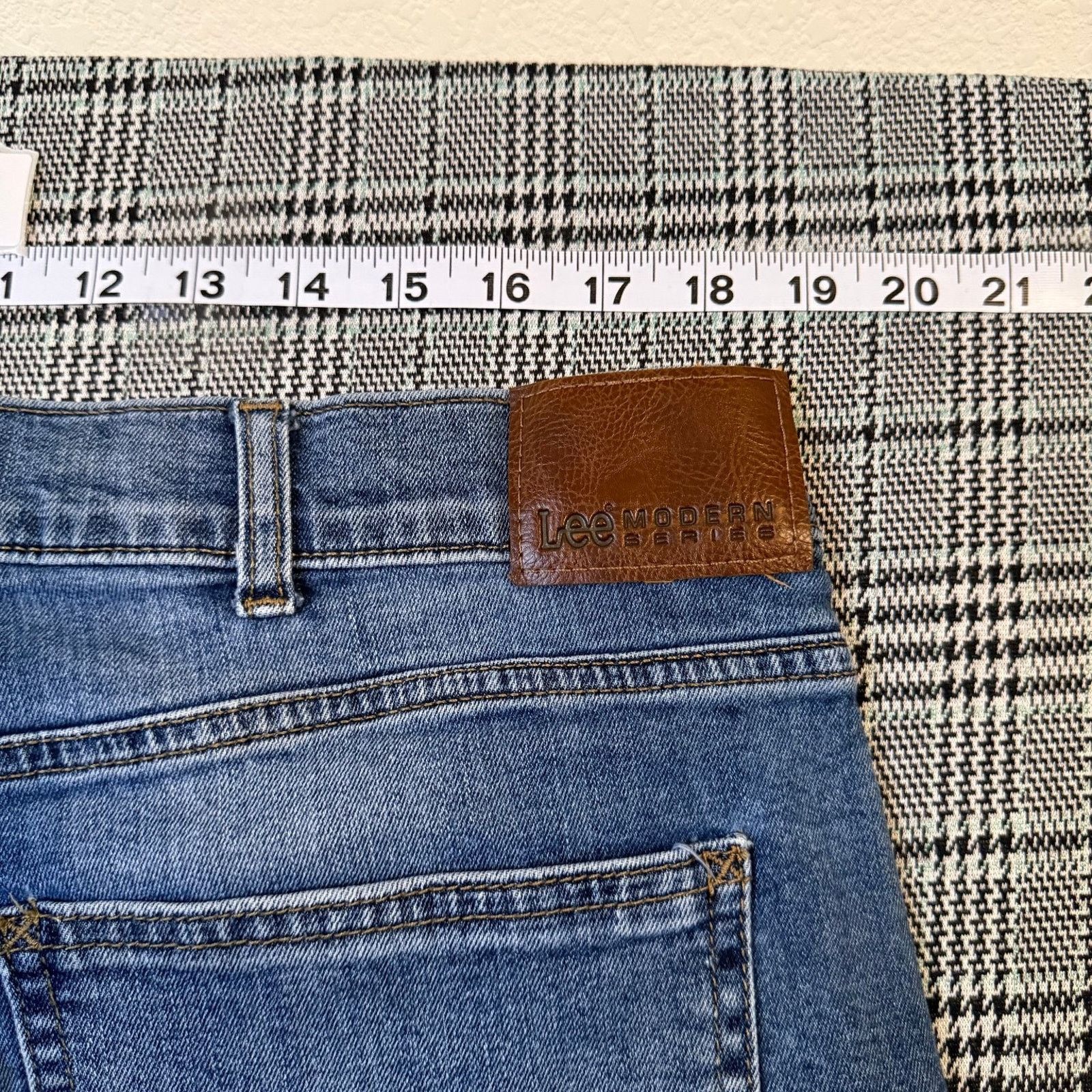 Lee Lee Modern Series Men's Jeans Blue Denim Slim Tapered 38x30 Size US 38 / EU 54 - 2 Thumbnail