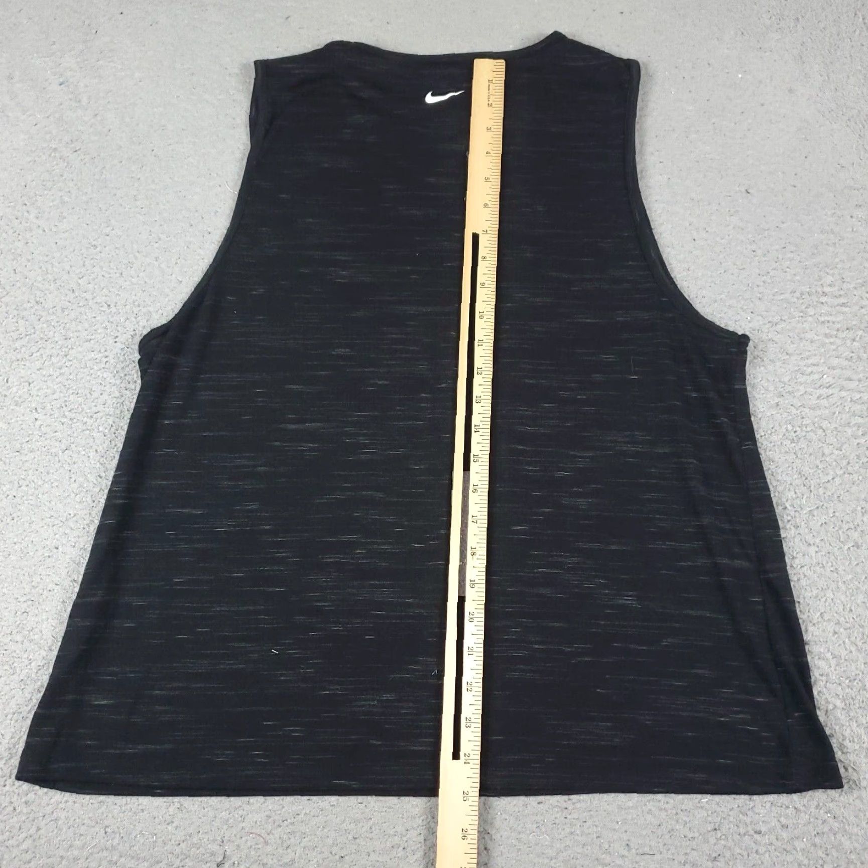 Nike Nike T Shirt Womens 1X Black Swoosh Active Sleeveless Dri-Fit Size XL / US 12-14 / IT 48-50 - 3 Thumbnail