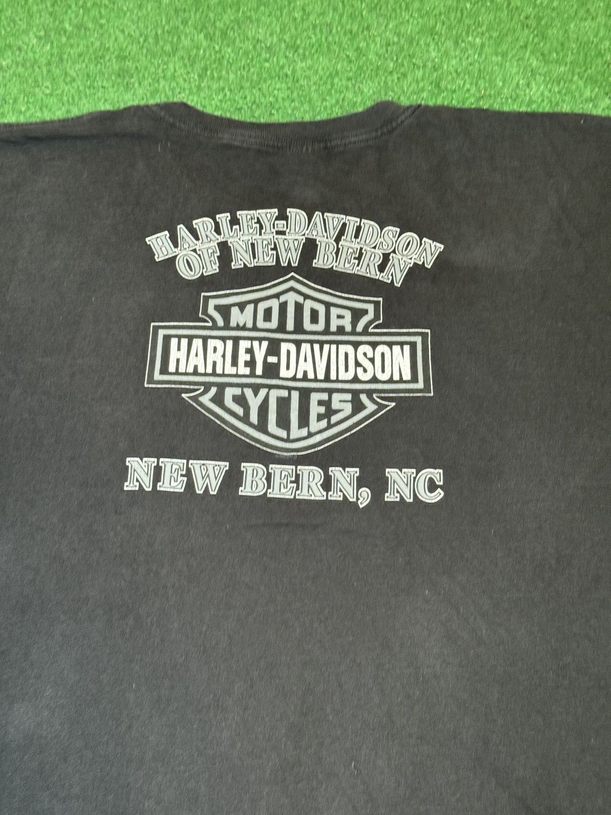 Harley Davidson × Vintage Y2K Harley Davidson New Bern North Carolina Biker T Shirt Size US XXL / EU 58 / 5 - 5 Thumbnail