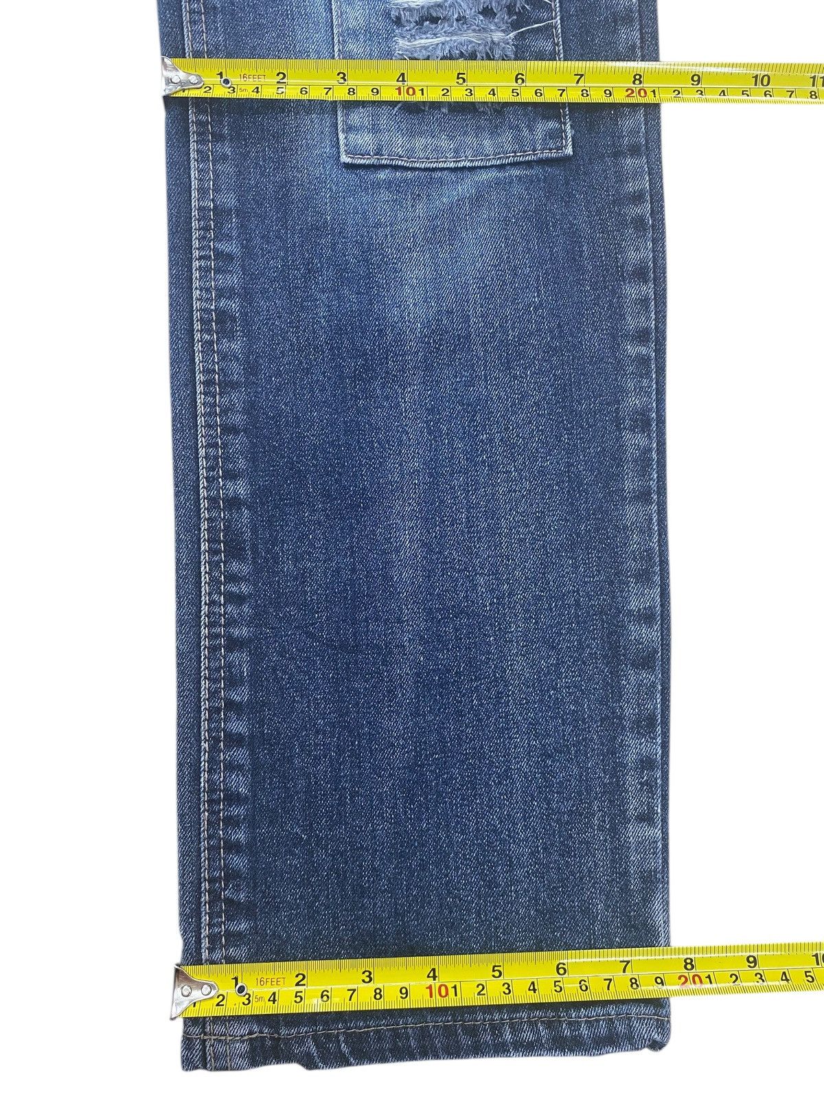 Japanese Brand Japanese Brand Blue Wash Patch Work Straight Leg Style Jeans Size US 30 / EU 46 - 9 Thumbnail