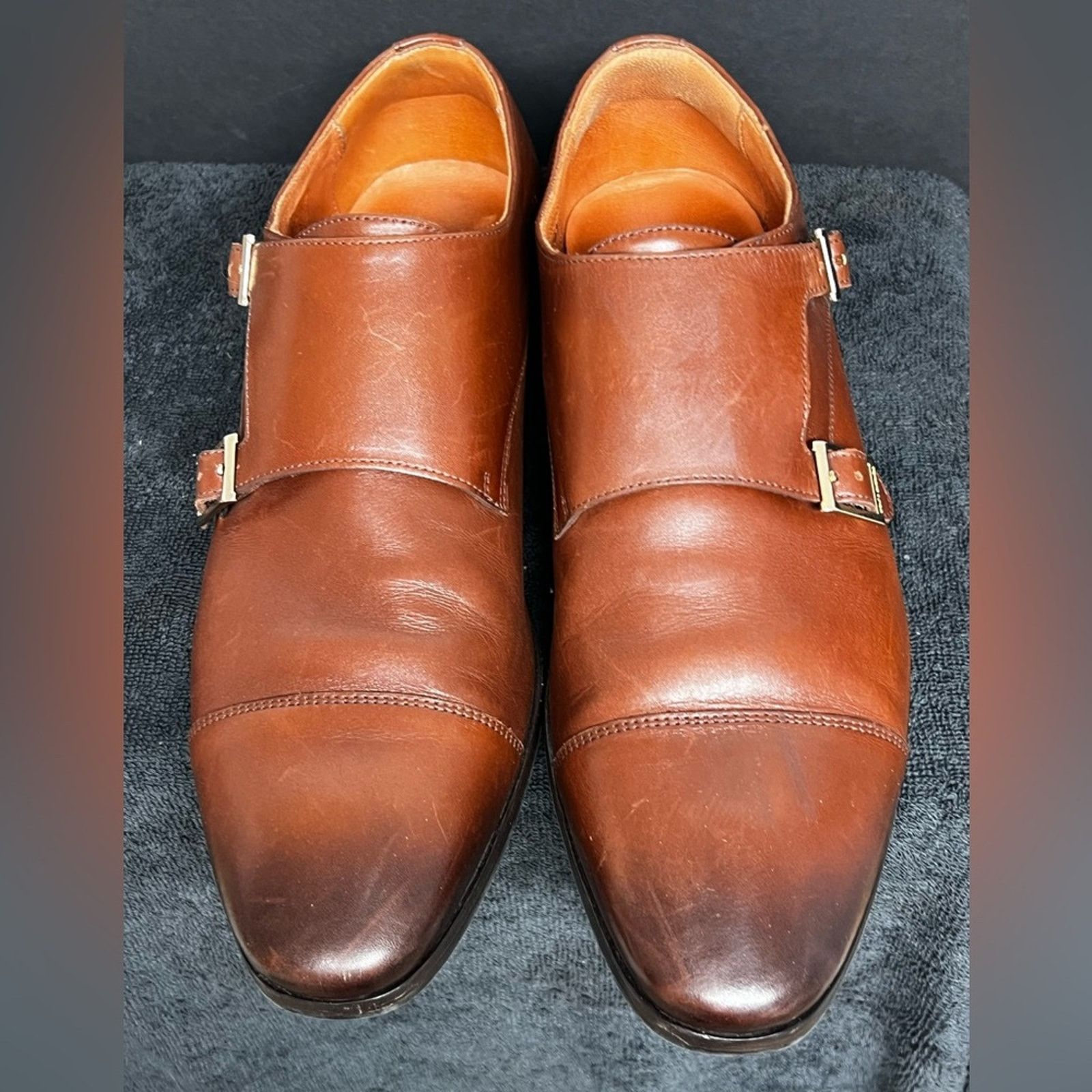 Wolf & Shepherd Wolf & Shepherd Gambit Shoes Brown Monk Strap Buckle Leather Size US 11 / EU 44 - 5 Thumbnail