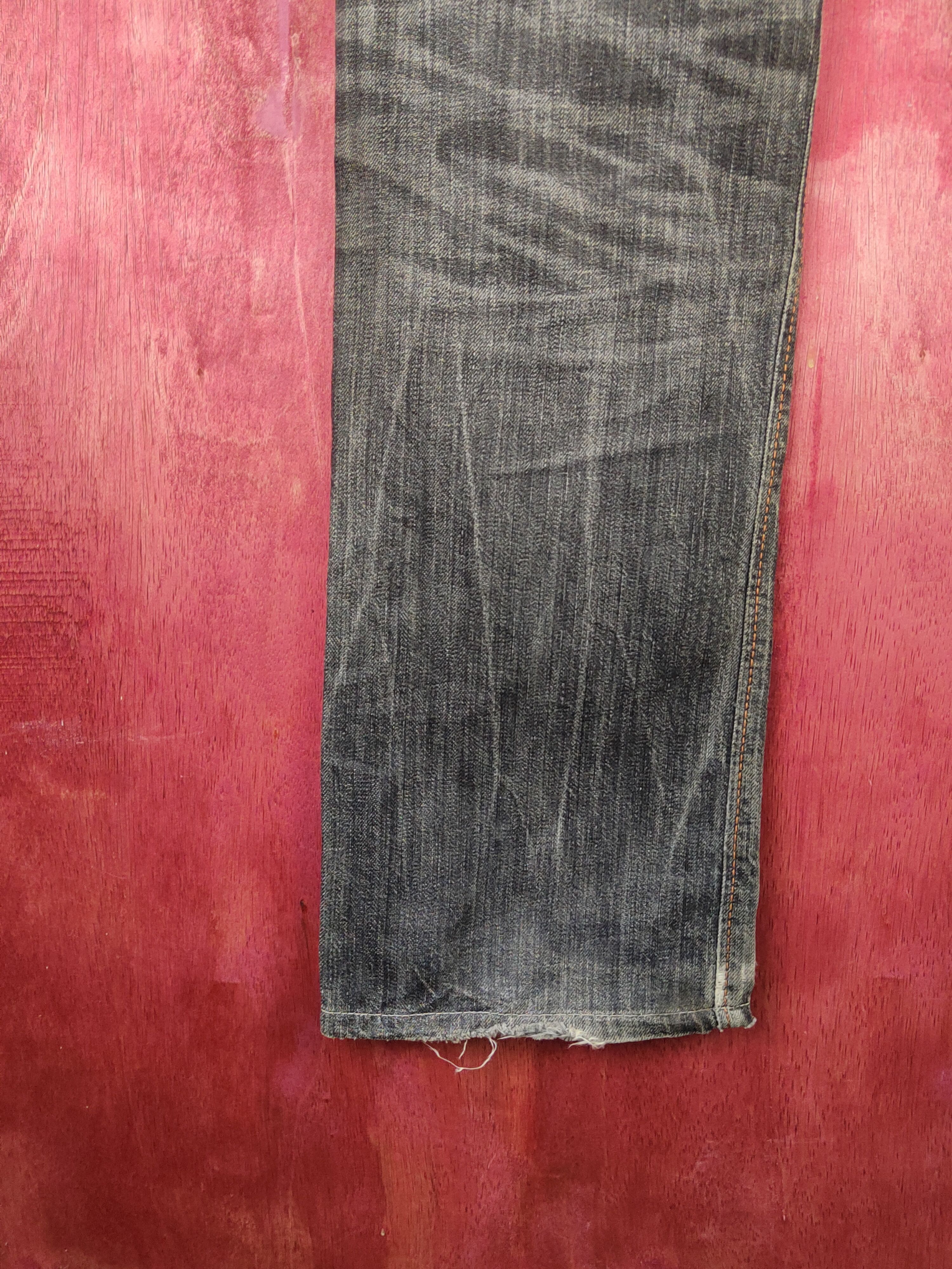 Edwin Edwin Black Faded Distressed Ripped Jeans #S1630 Size US 33 - 12 Thumbnail