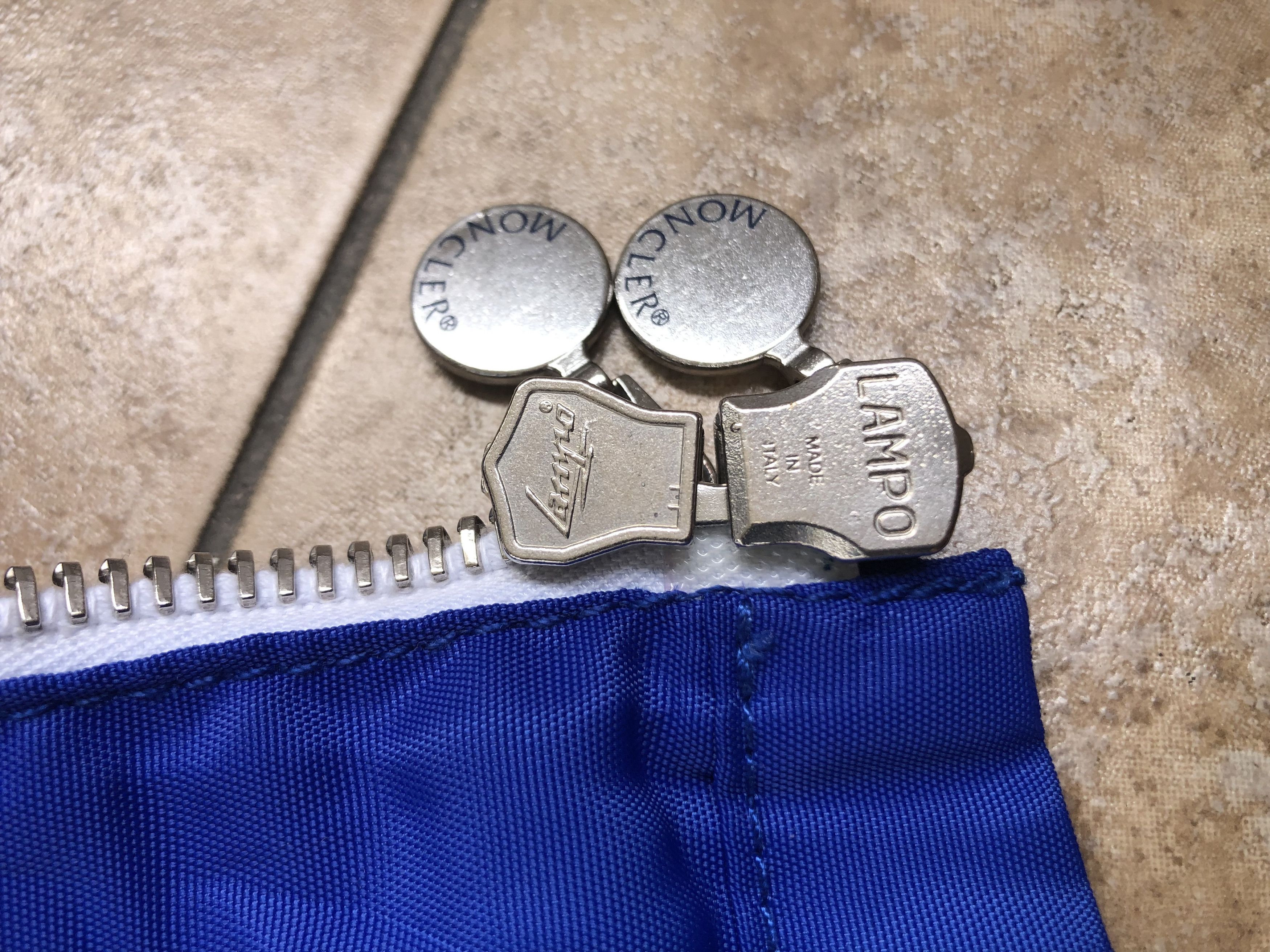 Moncler Moncler Big Logo Blue Lightweight Jacket Size 3 Size US L / EU 52-54 / 3 - 19 Thumbnail